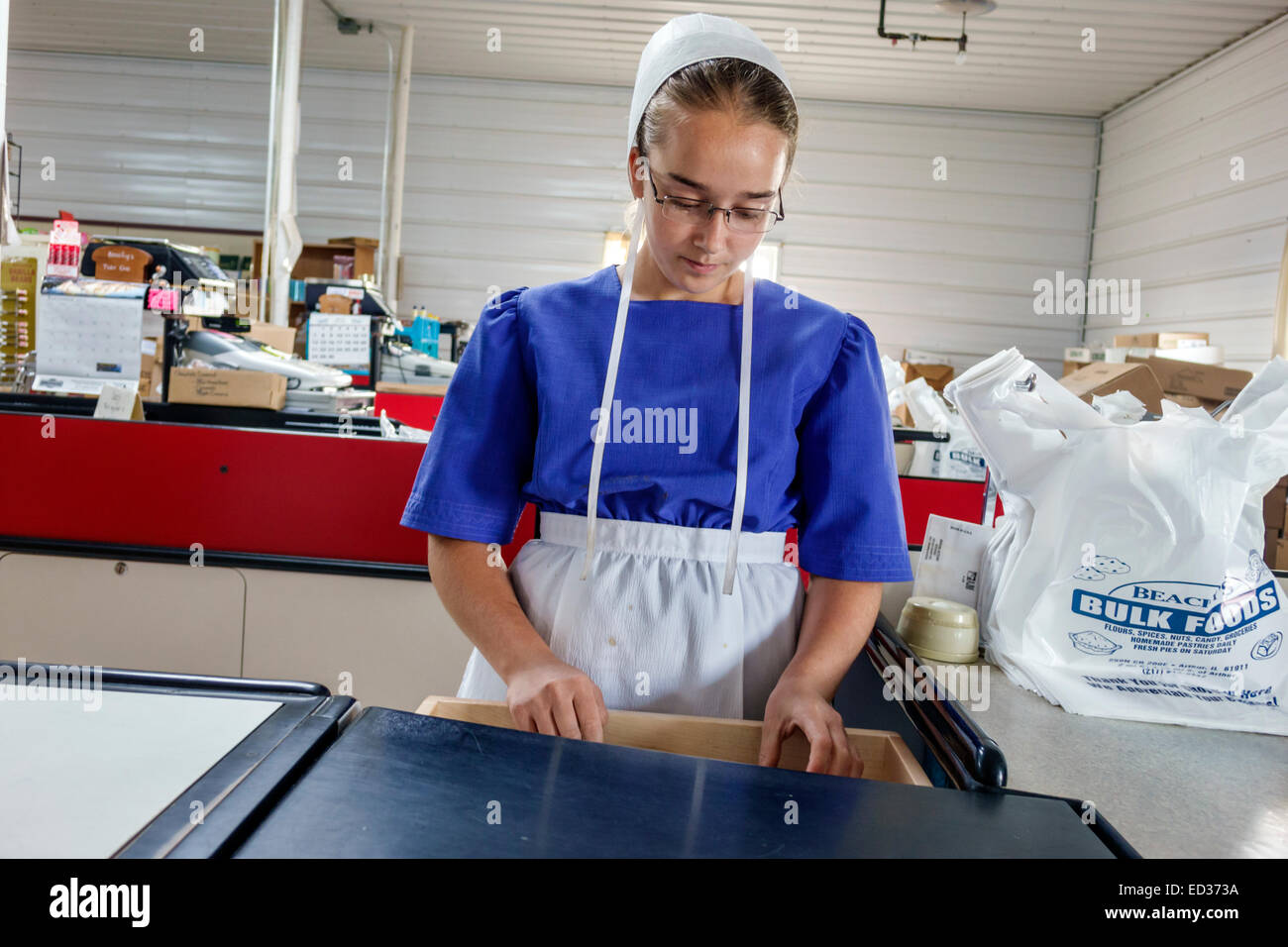 Illinois Arthur Beachy's Bulk Foods grocery store supermarket Stock