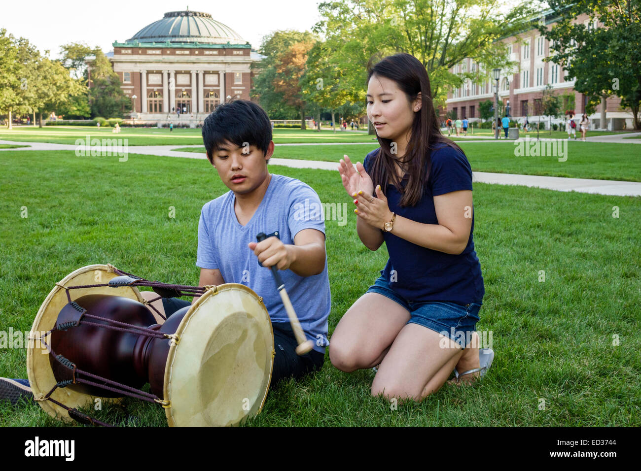 Illinois,Midwest,Urbana-Champaign,University of Illinois,Midwest,campus,Asian Asians ethnic immigrant immigrants minority,student students education p Stock Photo