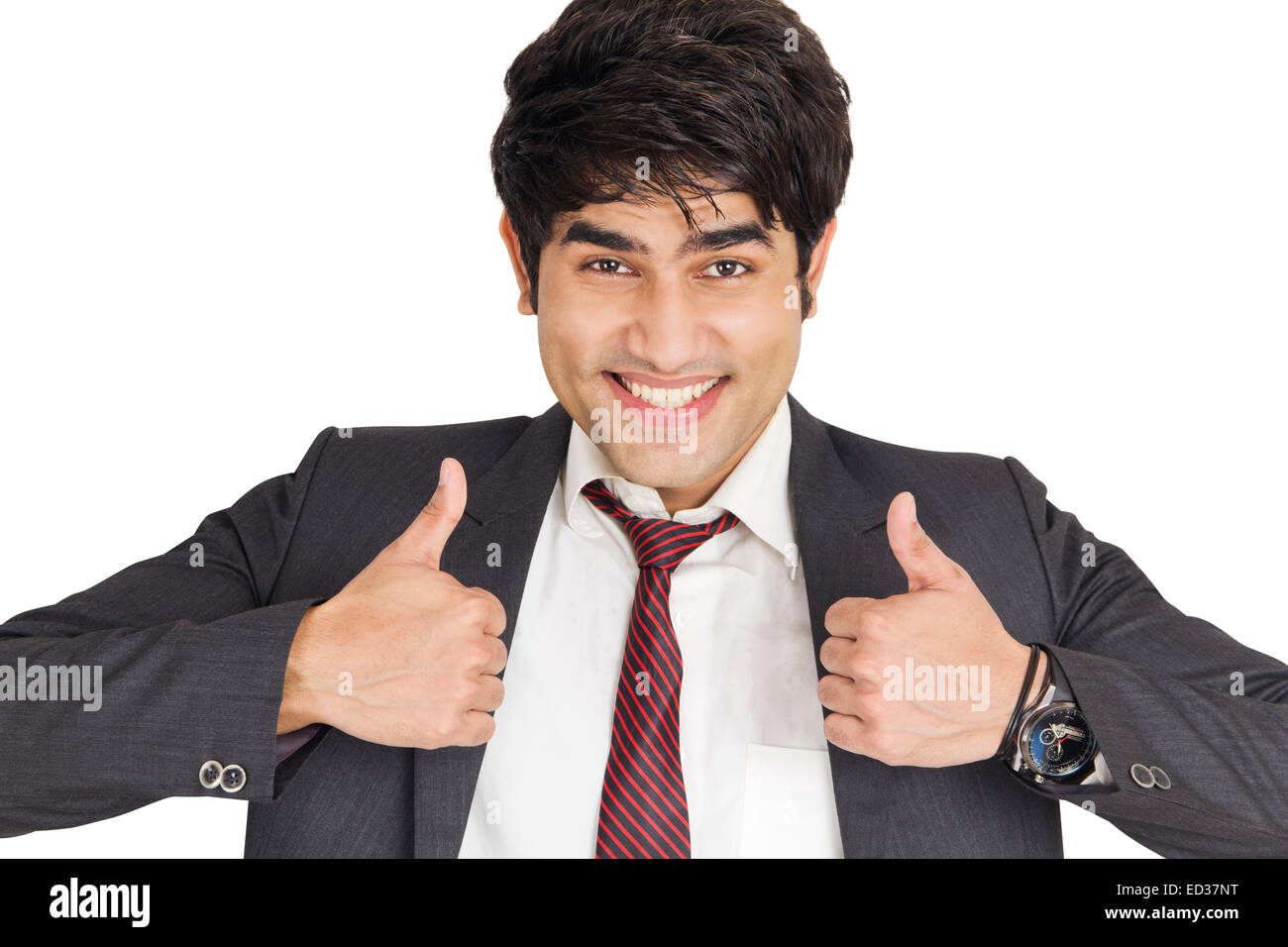 1 indian Business Man Thumbs Up showing Stock Photo Alamy