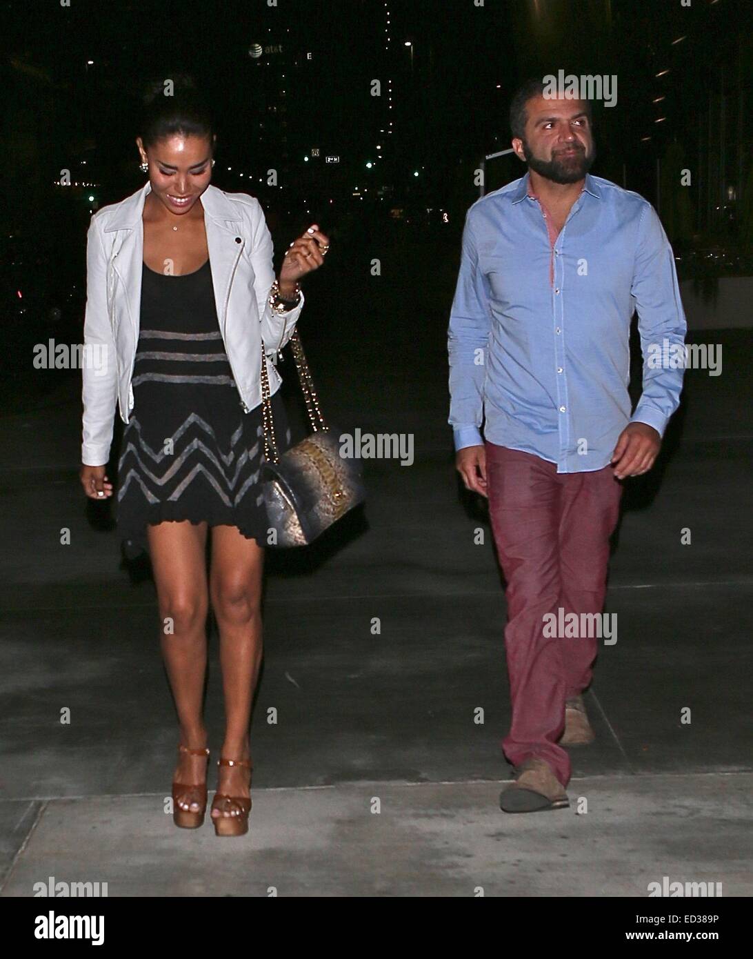 V. Stiviano attends the state of the art Ferrari event in Downtown Los