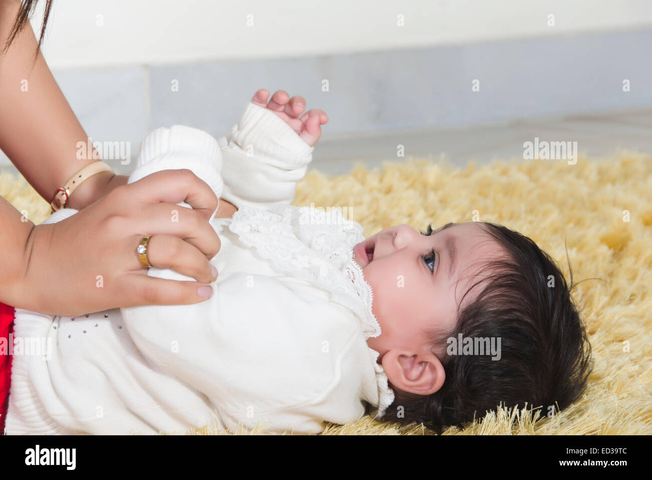 indian Mother New Beginning baby Care Stock Photo Alamy