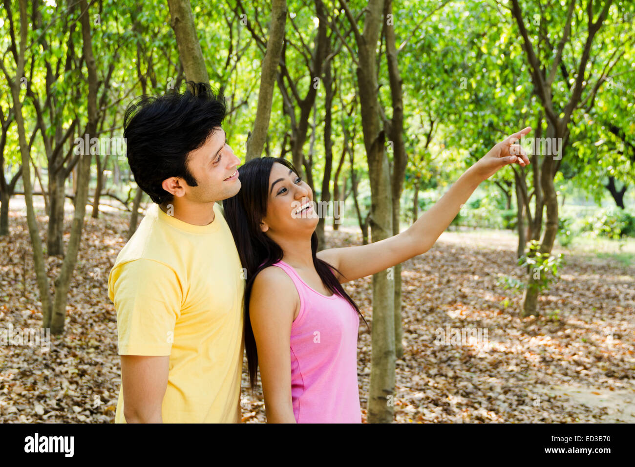 indian Beautiful couple park enjoy Stock Photo - Alamy