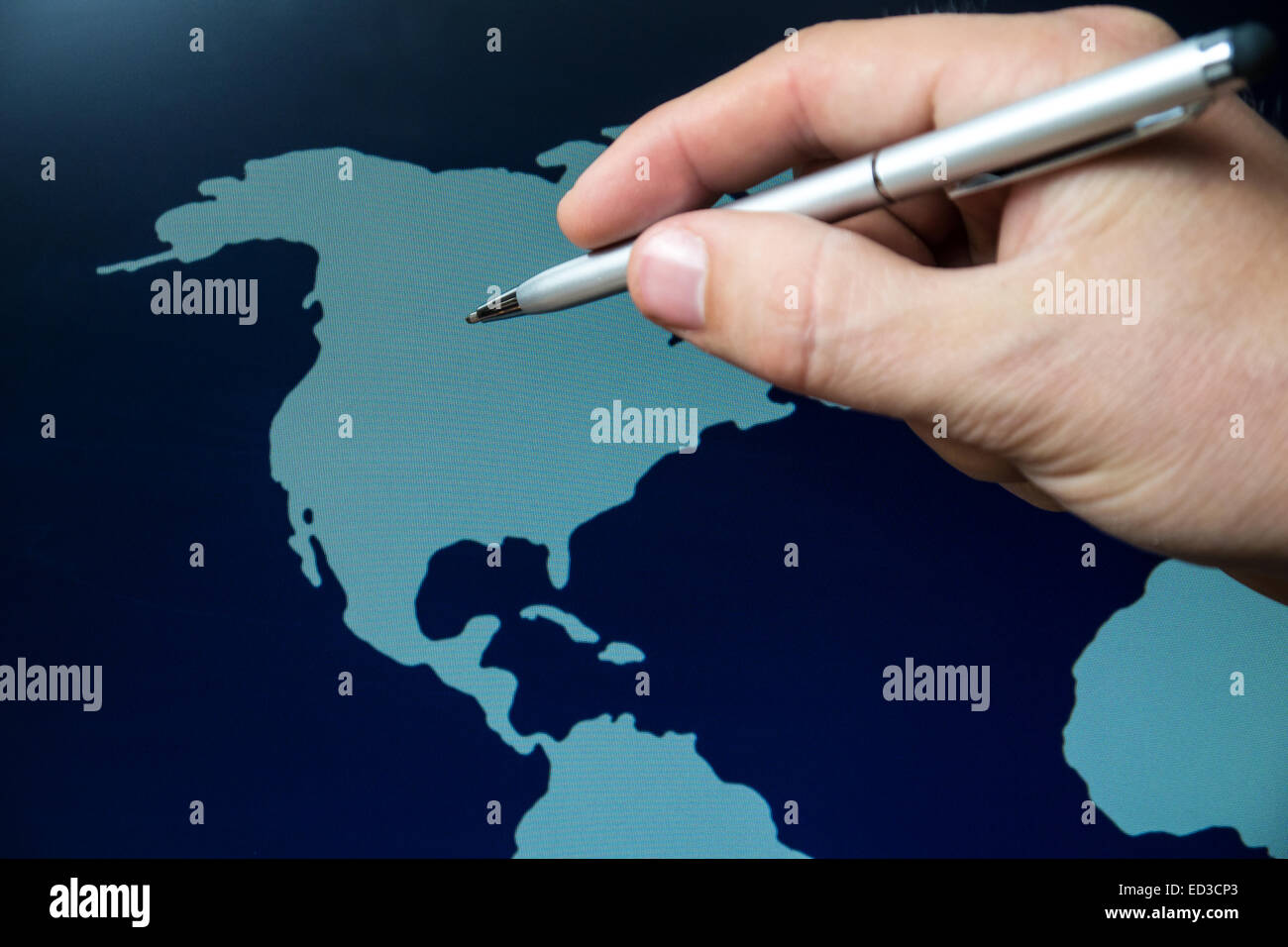 Pointing map usa display hires stock photography and images Alamy