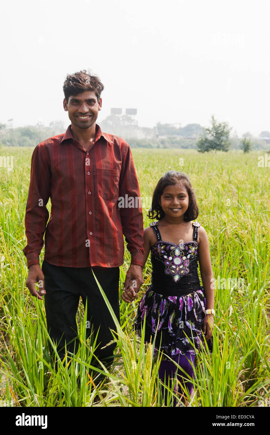 indian rural farmer and child Farm enjoy Stock Photo - Alamy