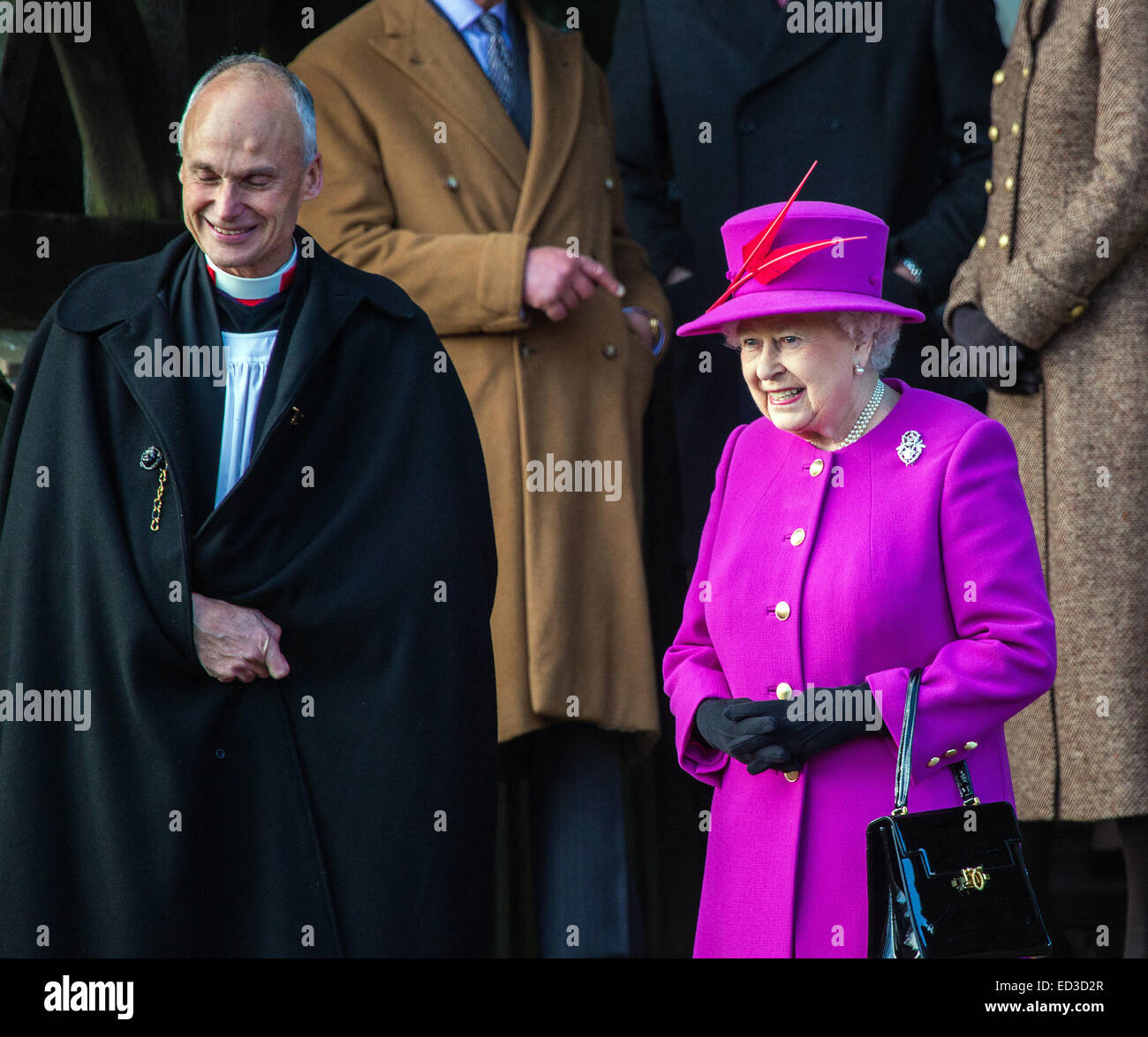 Sandringham, UK. 25th Dec, 2014. The Royal Family attend the