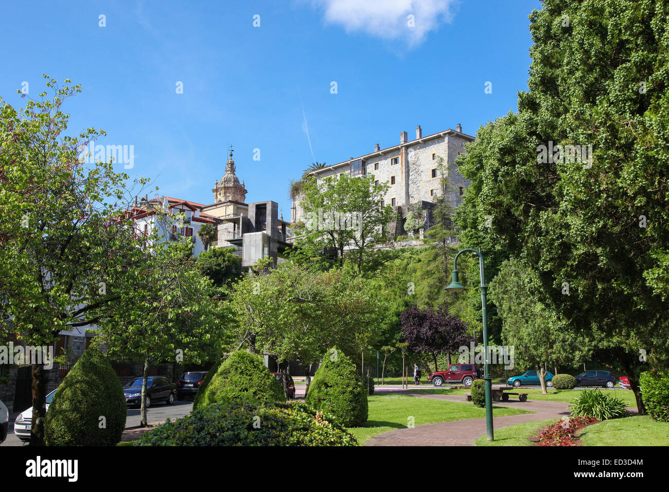 HONDARRIBIA, SPAIN - MAY 27, 2014: The old center of Hondarribia, a town in Gipuzkoa, Basque Country, Spain, Stock Photo