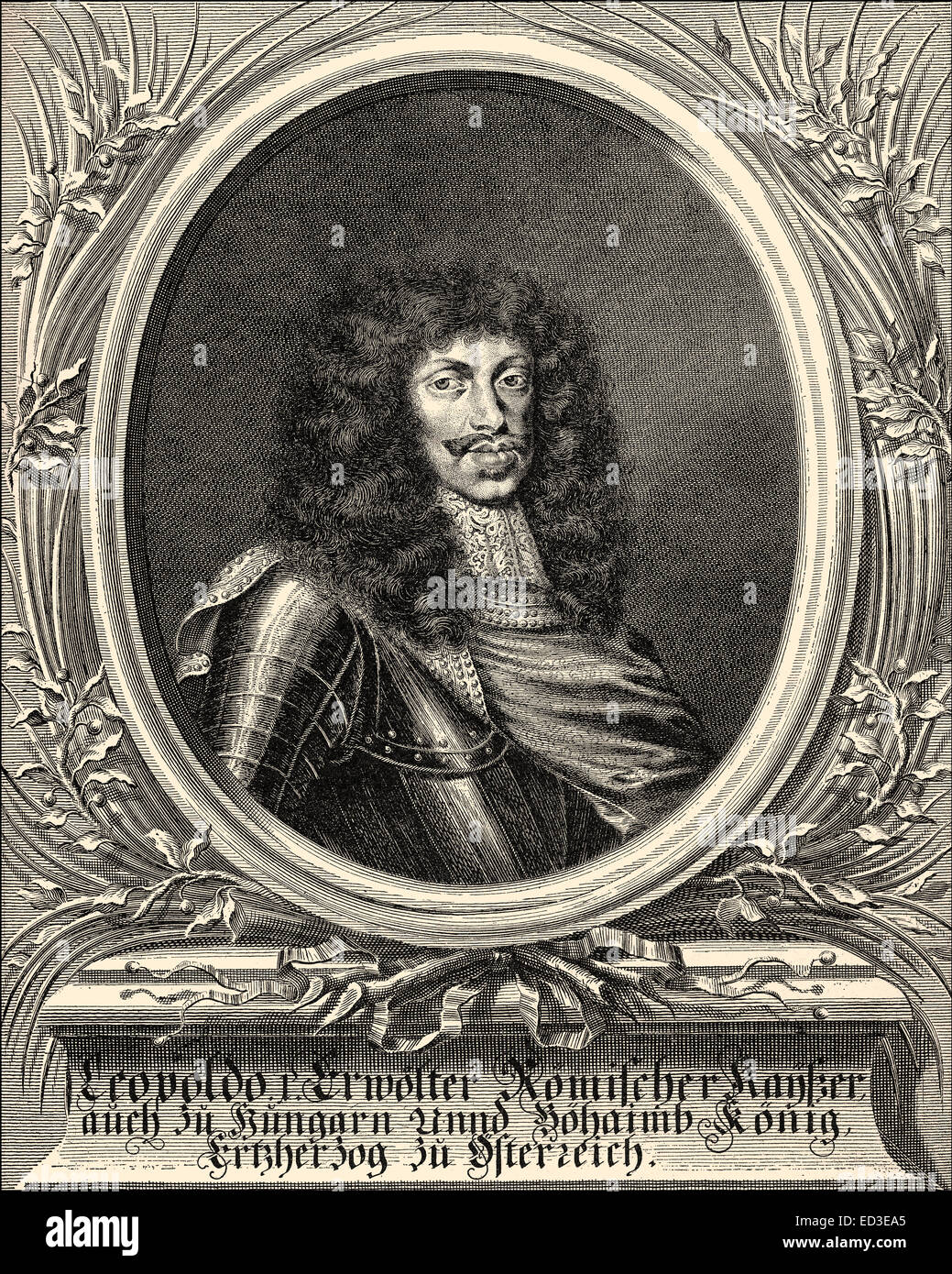 Leopold I, Leopold Ignaz Joseph Balthasar Felician; 1640-1705, Holy Roman Emperor, King of Hungary, Croatia and Bohemia, Leopold Stock Photo