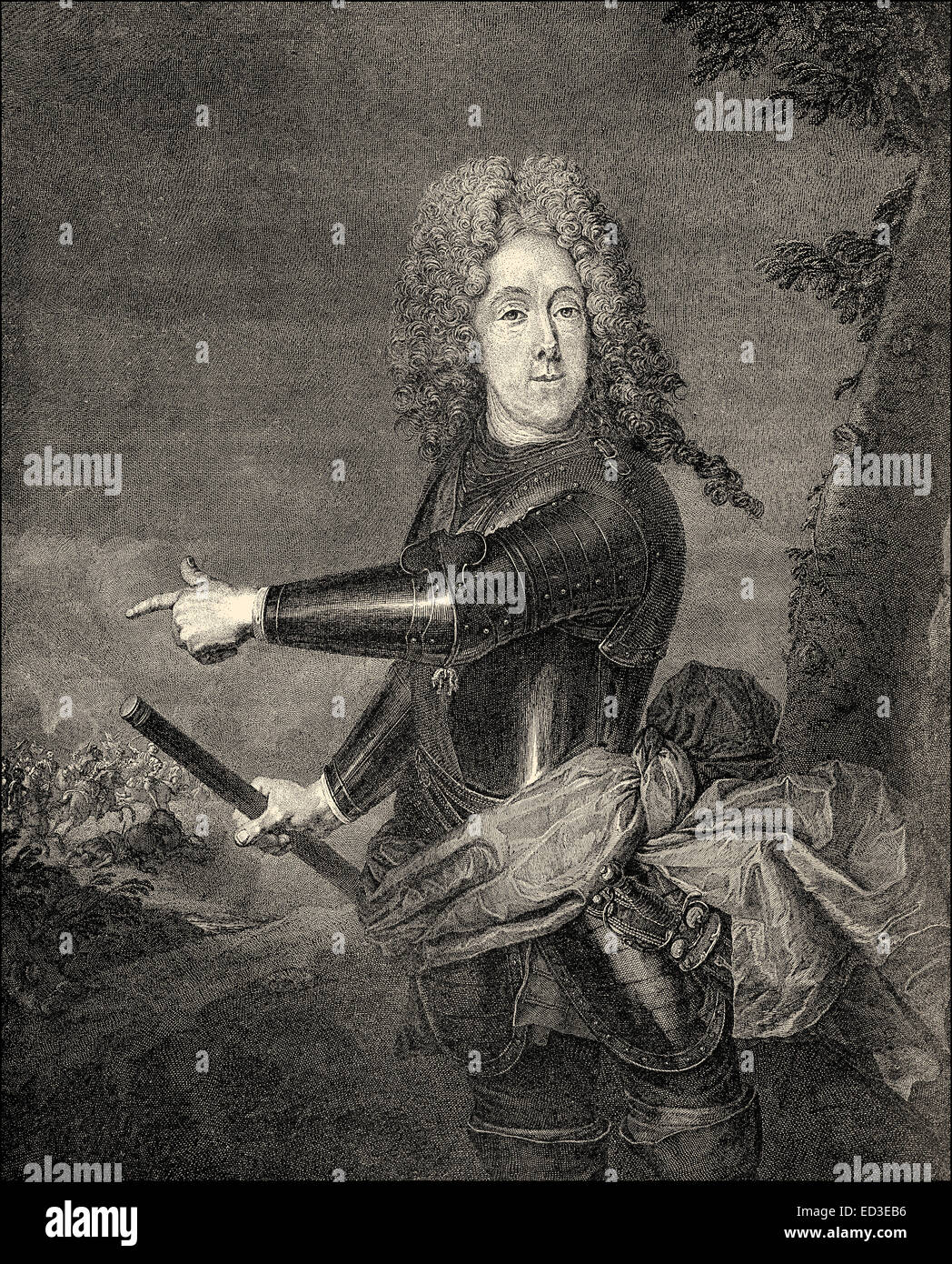 Prince Eugene of Savoy, Principe Eugenio di Savoia-Carignano, 1663-1736, commander of the House of Austria, President of the Imp Stock Photo