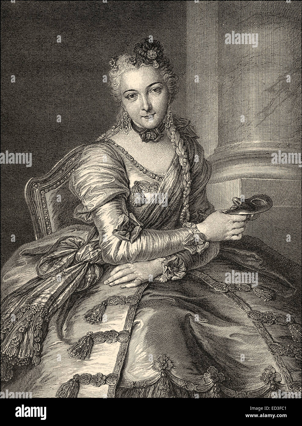 Anne-Claude-Louise d'Arpajon, Madame de Mouchy, 1729 - 1794, the first lady-in-waiting of the French Queen Marie Antoinette, Ann Stock Photo
