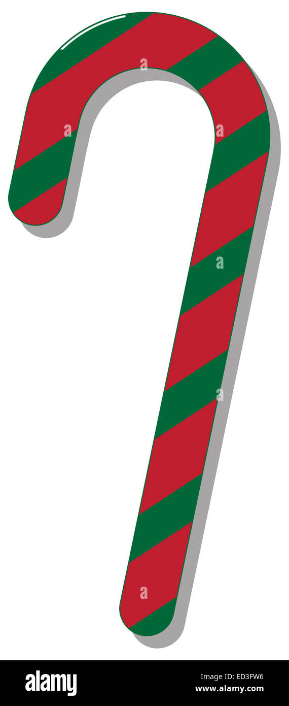 A candy cane design isolated on a white background Stock Photo Alamy