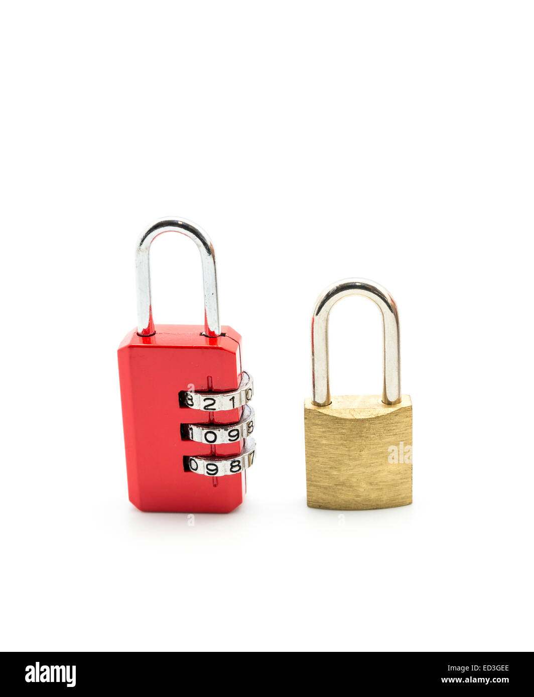 padlock with keys on a white background Stock Photo - Alamy