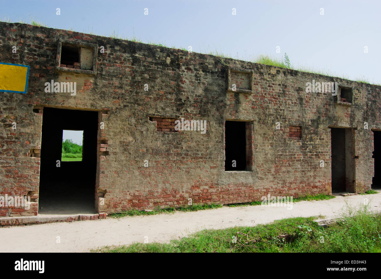 rural village School Village Stock Photo