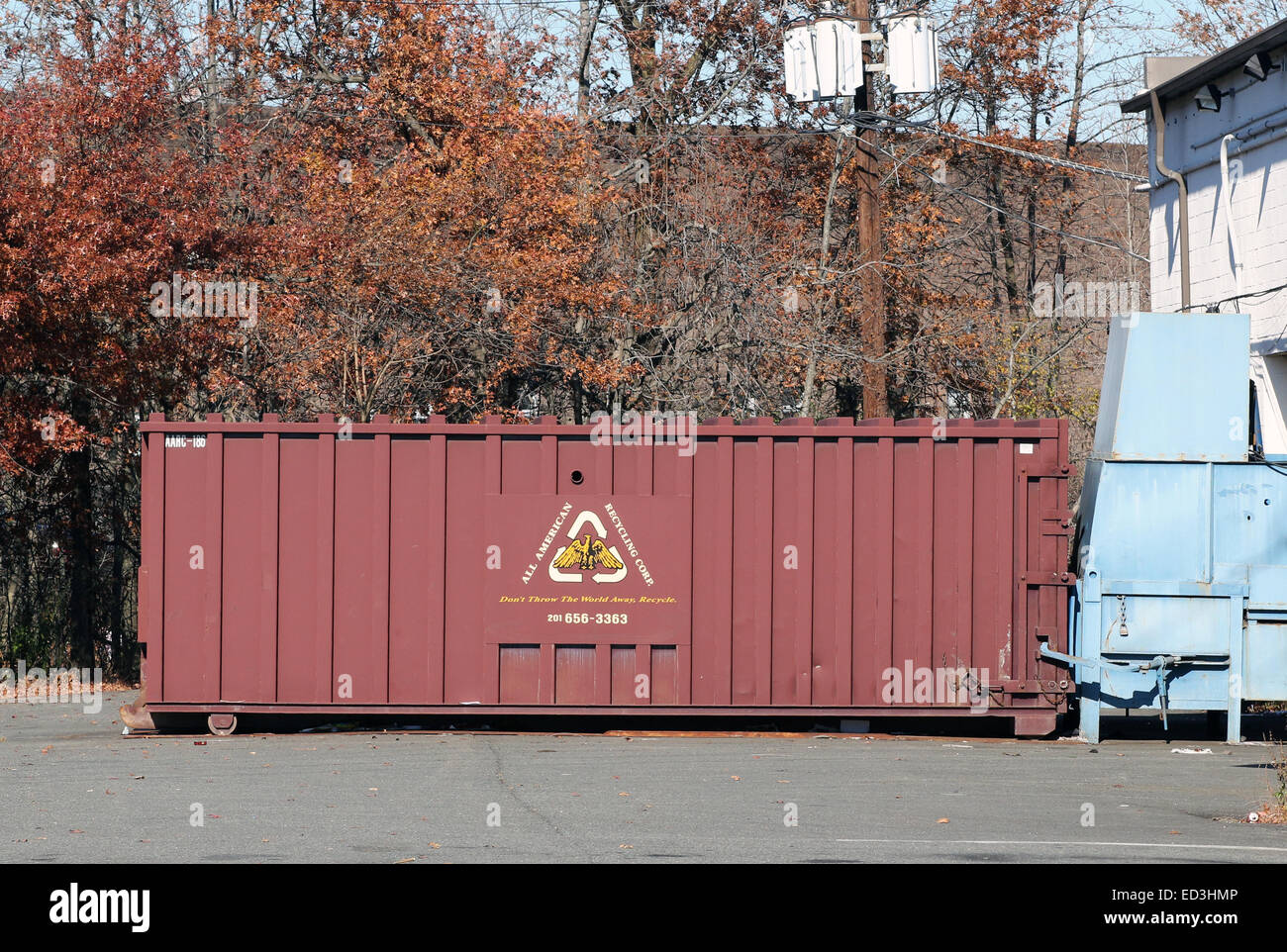 Recycling container. Protect the environment recycle storage. Stock Photo