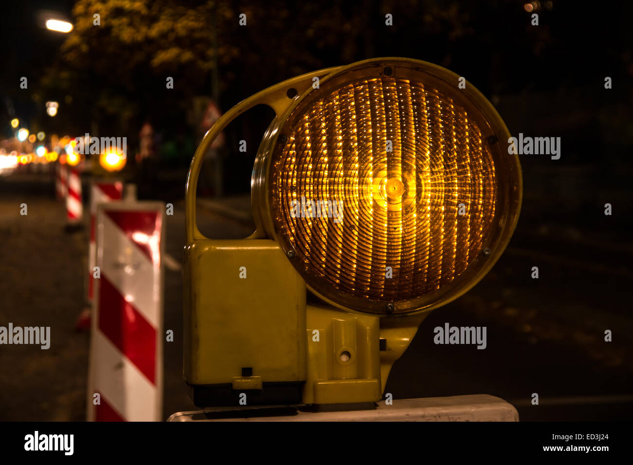 Traffic light signal on orange hi-res stock photography and images