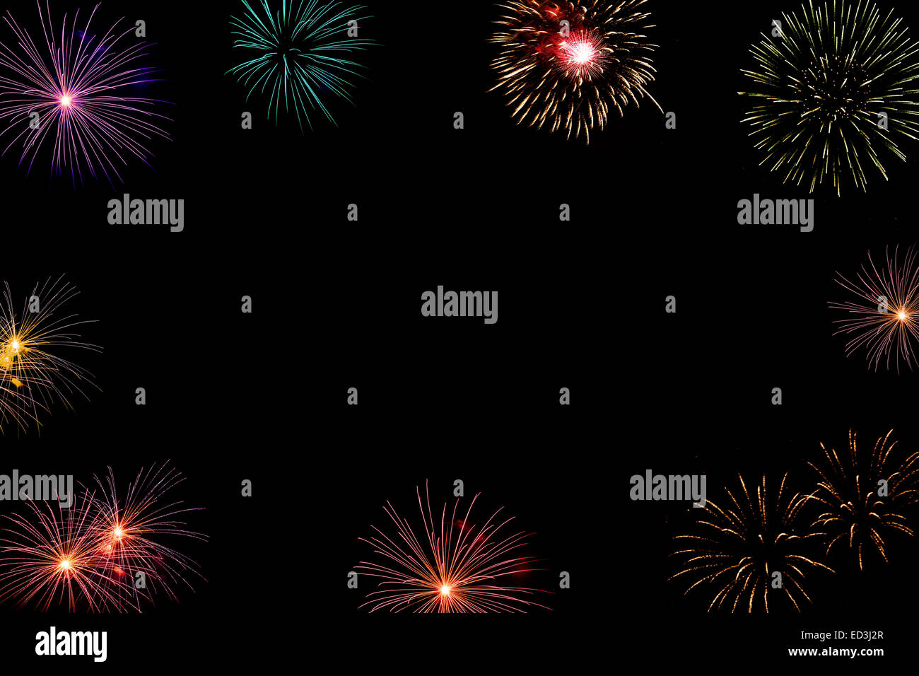fireworks background with copyspace Stock Photo