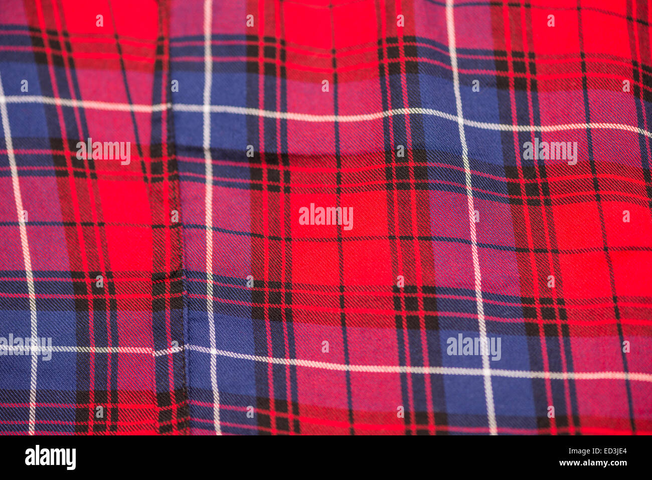 checkered background color of an old shirt Stock Photo
