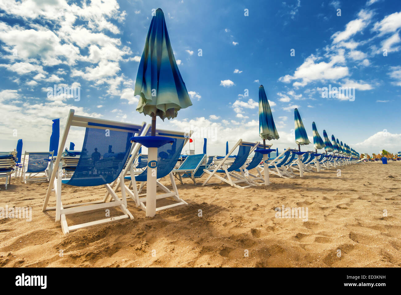 Versilia beach. Tuscany, Italy Stock Photo