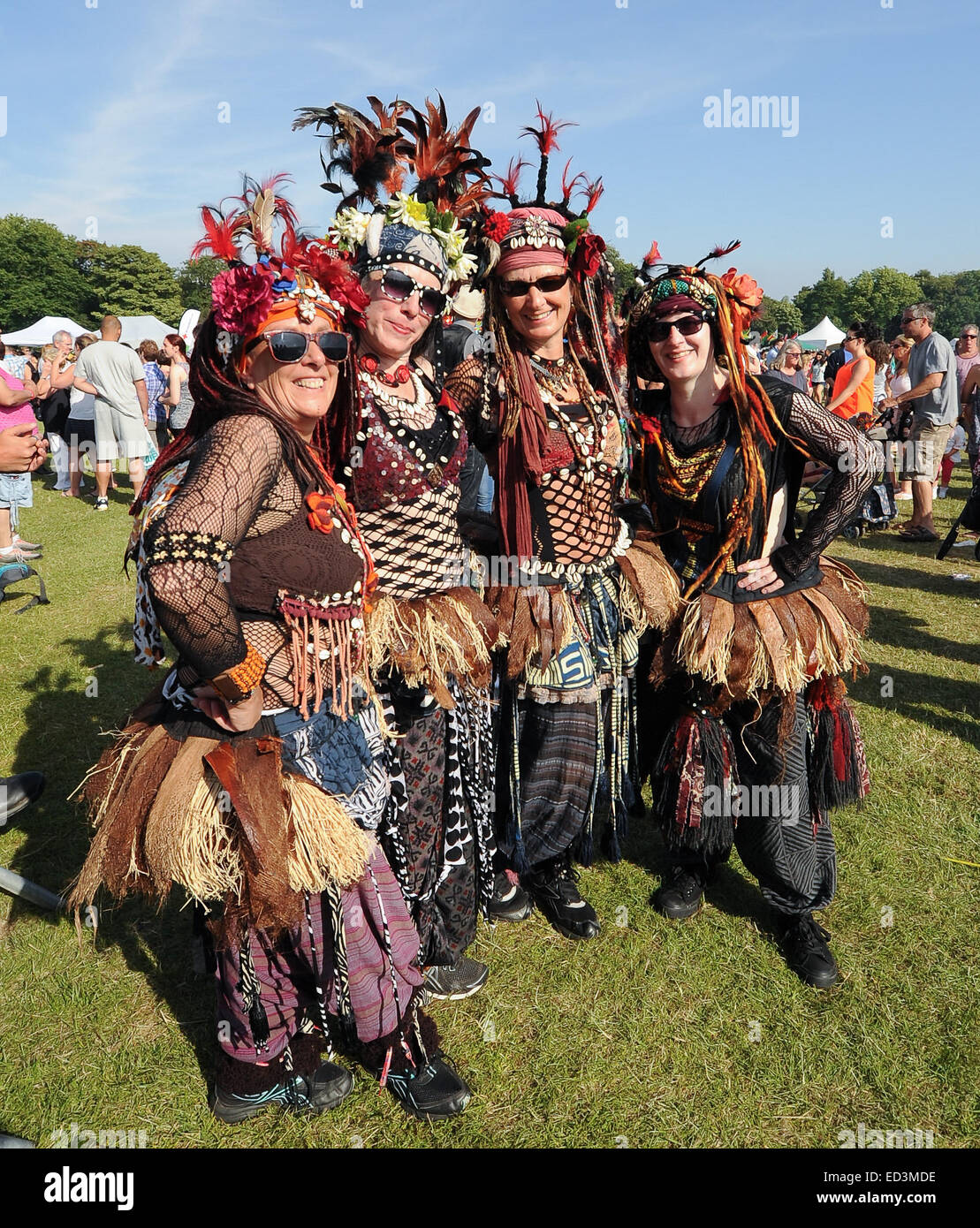 Africa Oye festival at Sefton Park is the UK's largest free festival which celebrates African culture and music  Where: Liverpool, United Kingdom When: 22 Jun 2014 Stock Photo
