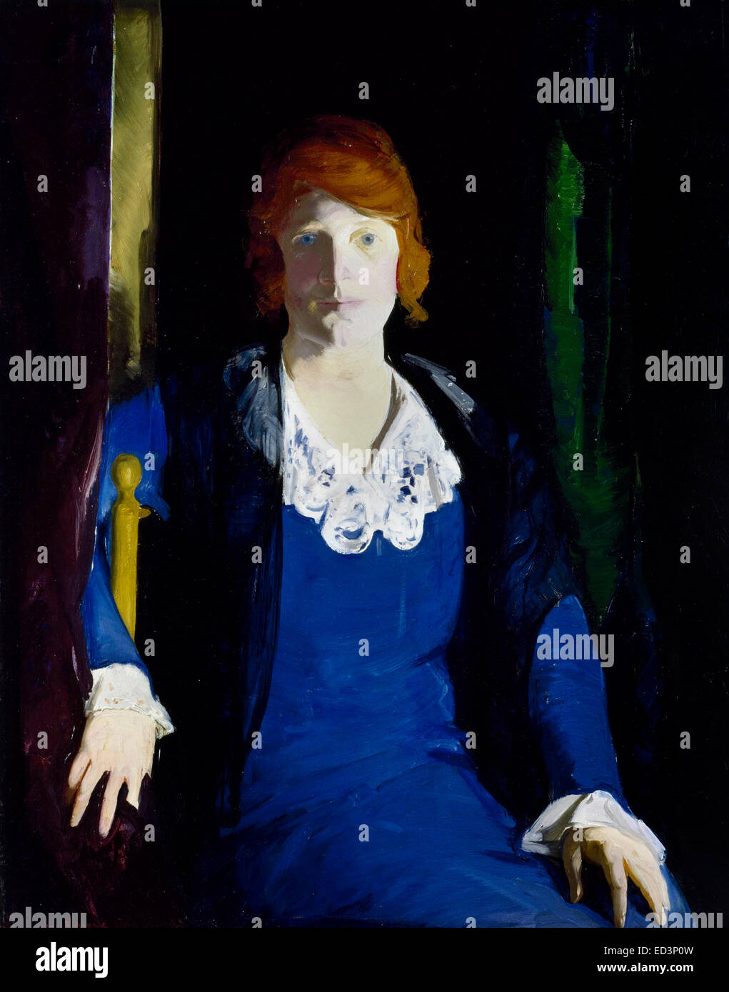 George Bellows, Portrait of Florence Pierce 1914 Oil on panel. Museum of Fine Arts, Houston, Texas, USA. Stock Photo