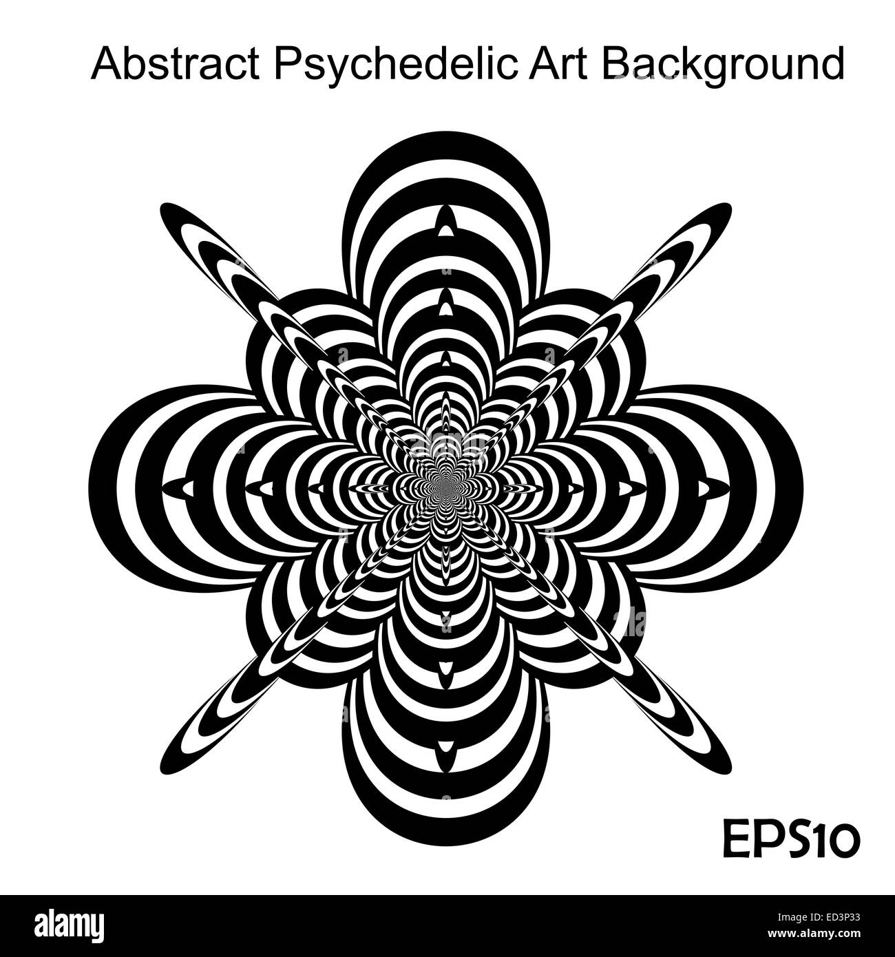 Black and White Abstract Hypnotic Background Stock Photo - Alamy