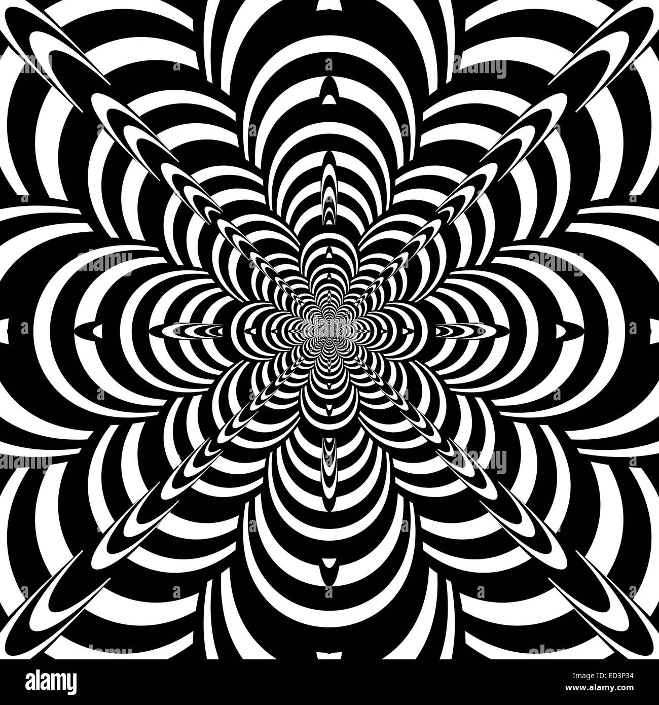 Black and White Abstract Hypnotic Background Stock Photo - Alamy