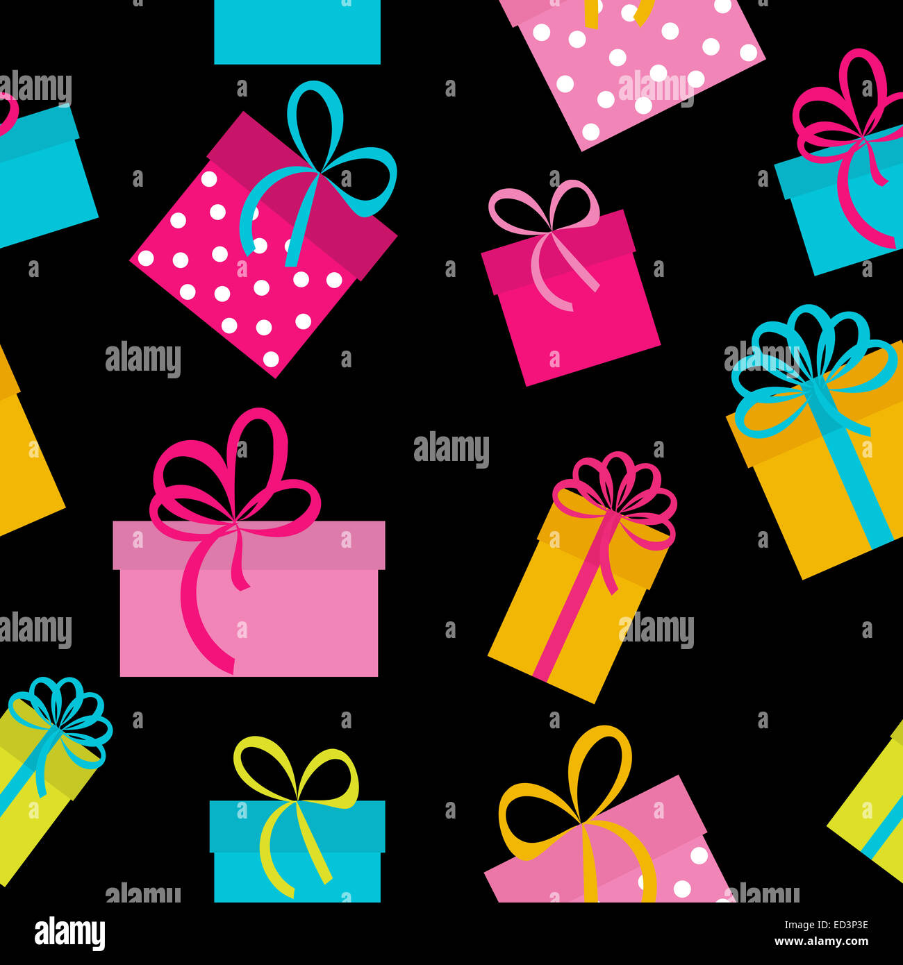 Gift Box Holiday Seamless Pattern Background Vector Illustration Stock ...