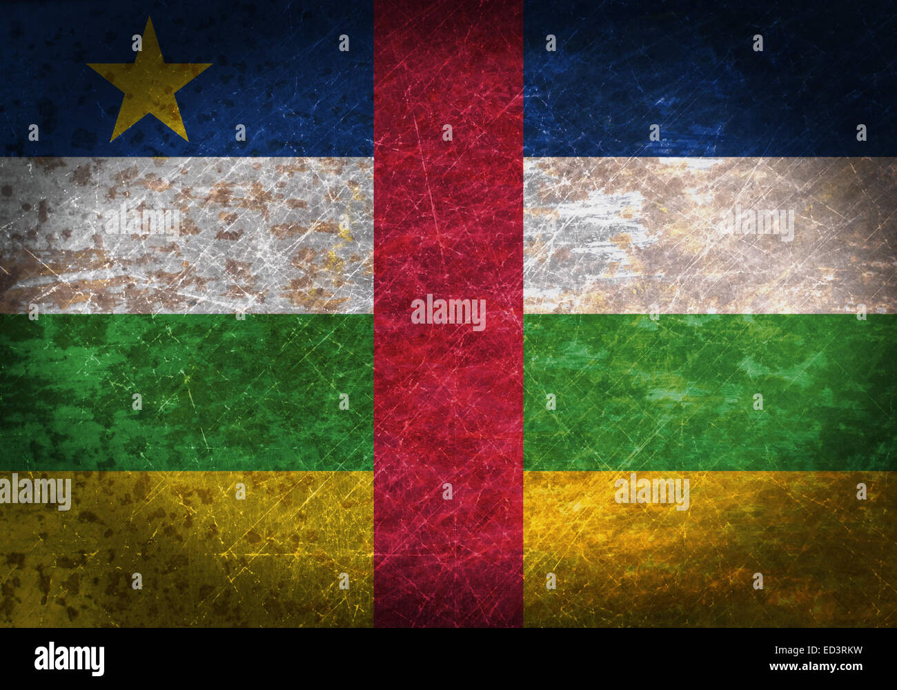 Old rusty metal sign with a flag - Central African Republic Stock Photo ...