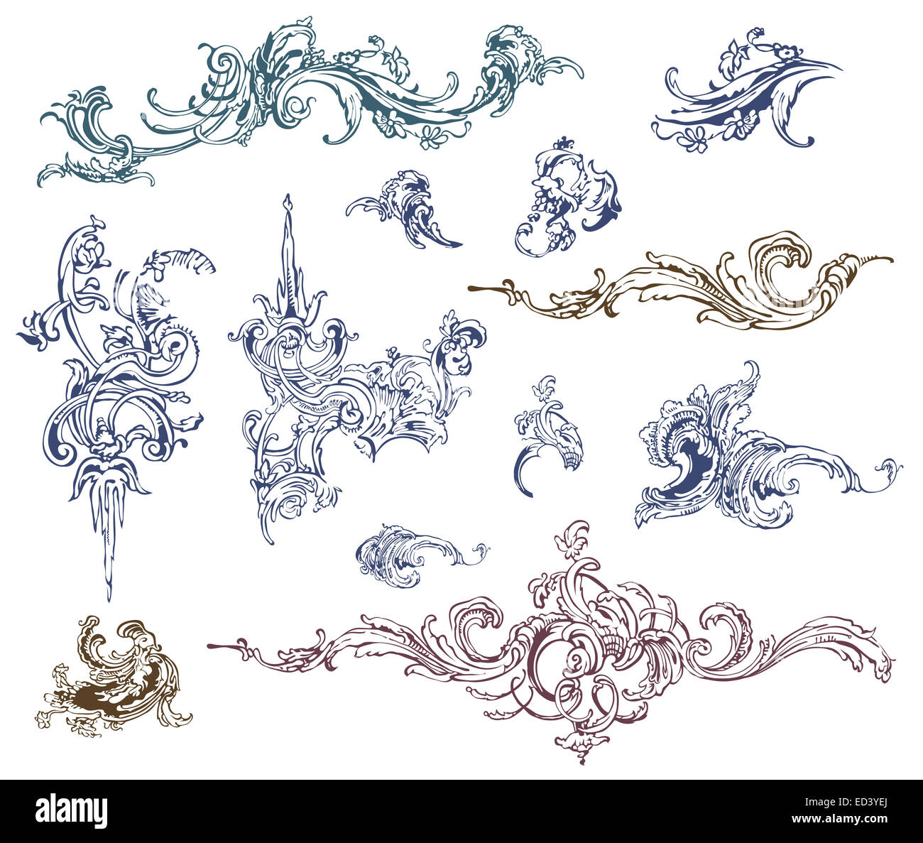 Foliate panel design hi-res stock photography and images - Alamy