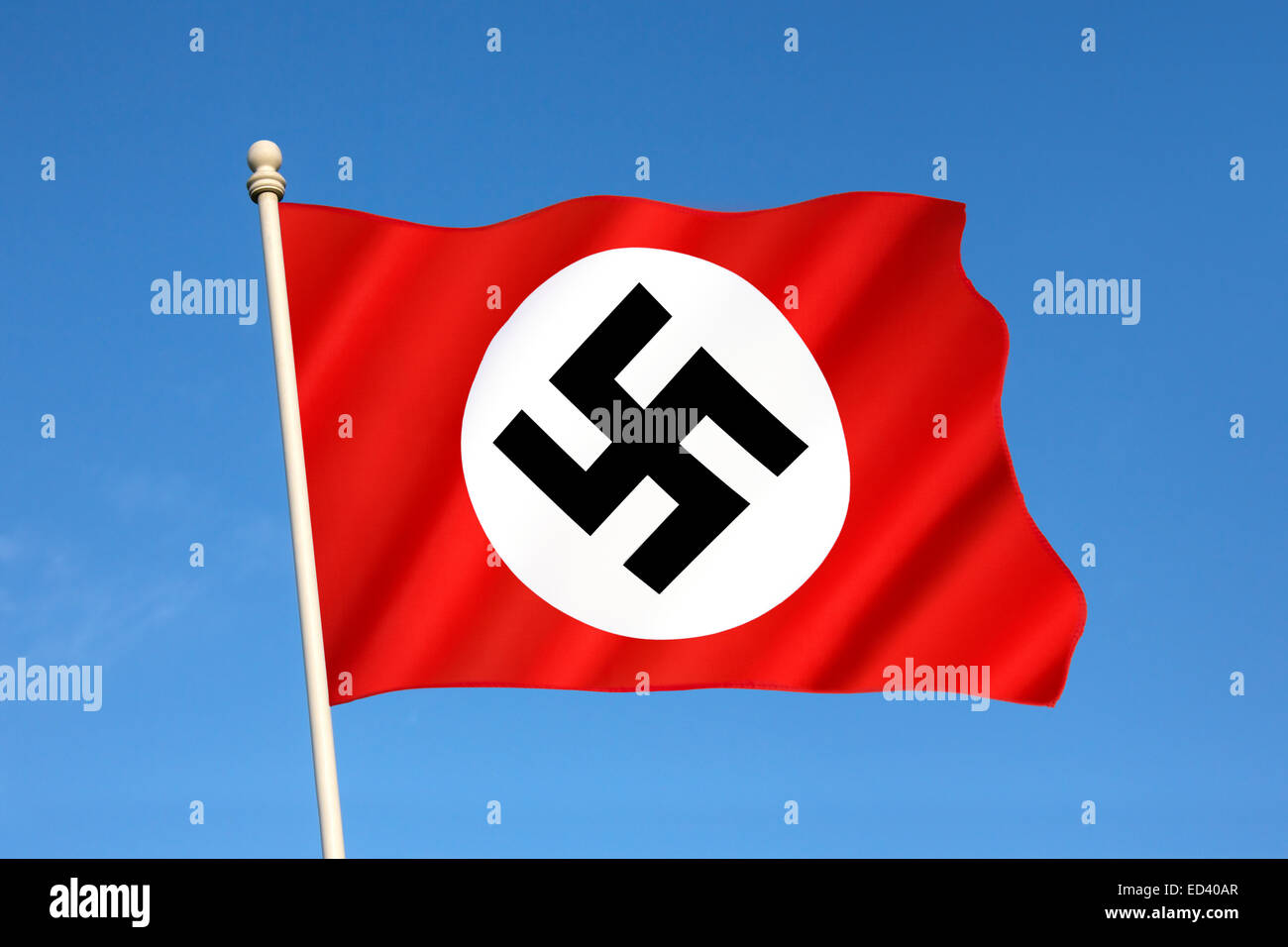 The Nazi Flag - Third Reich and World War II (1933 to 45) Stock Photo