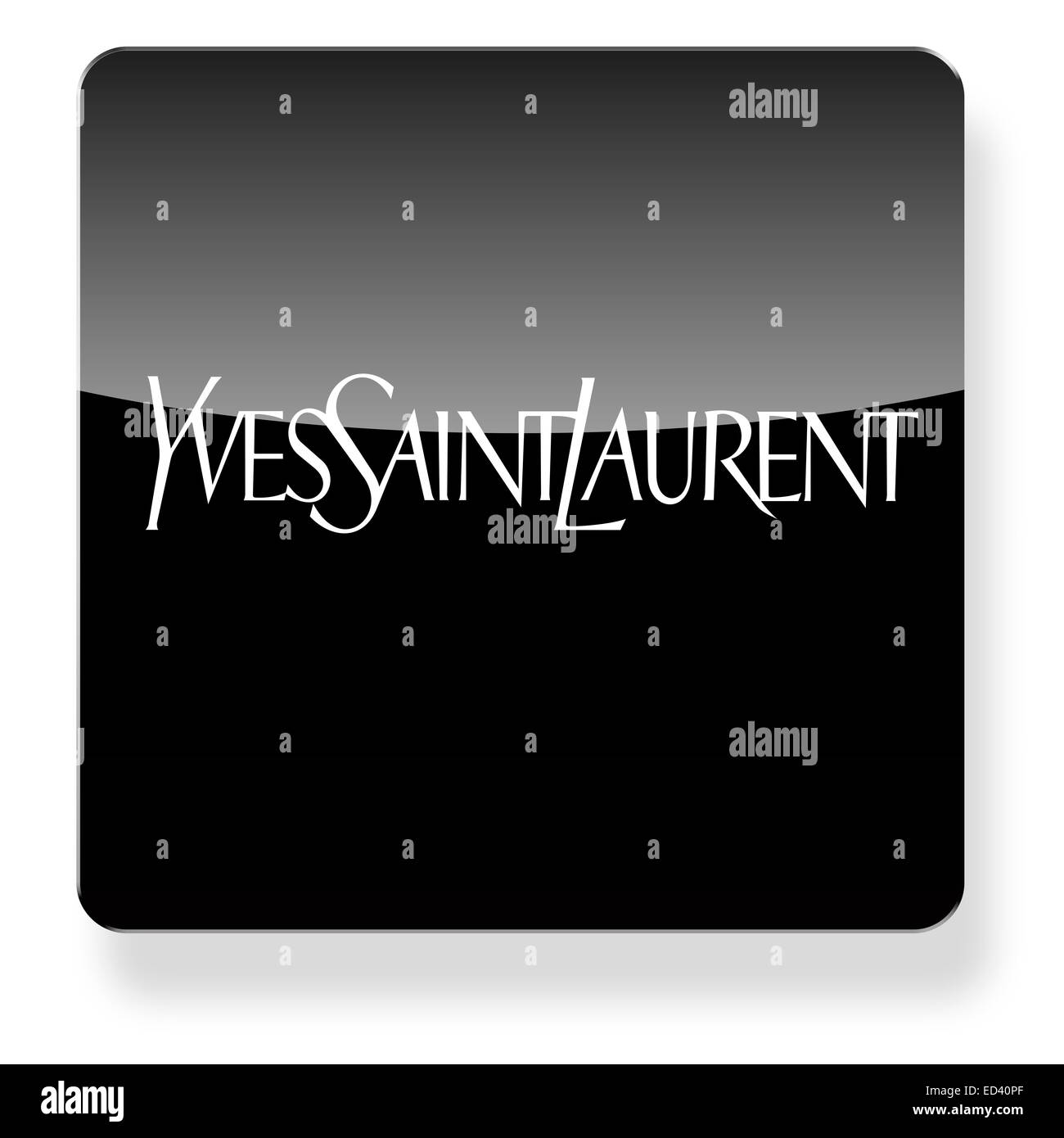 Yves saint laurent logo Black and White Stock Photos