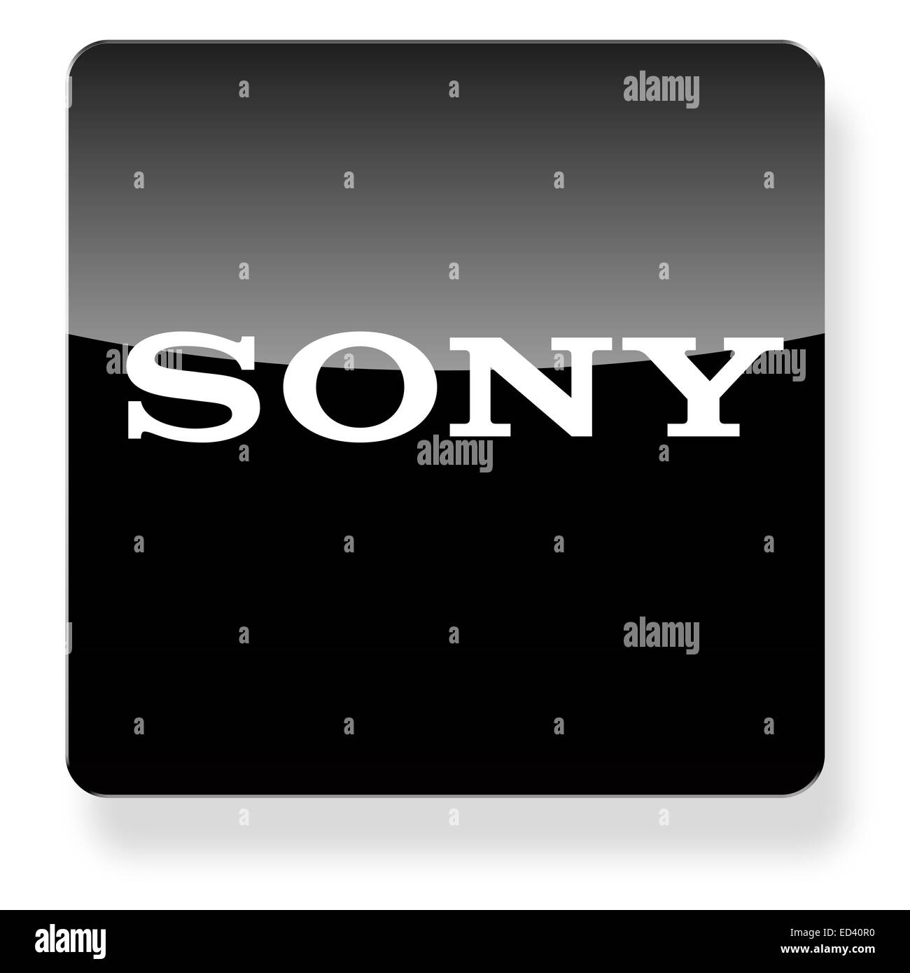 Sony logo as an app icon. Clipping path included. Stock Photo