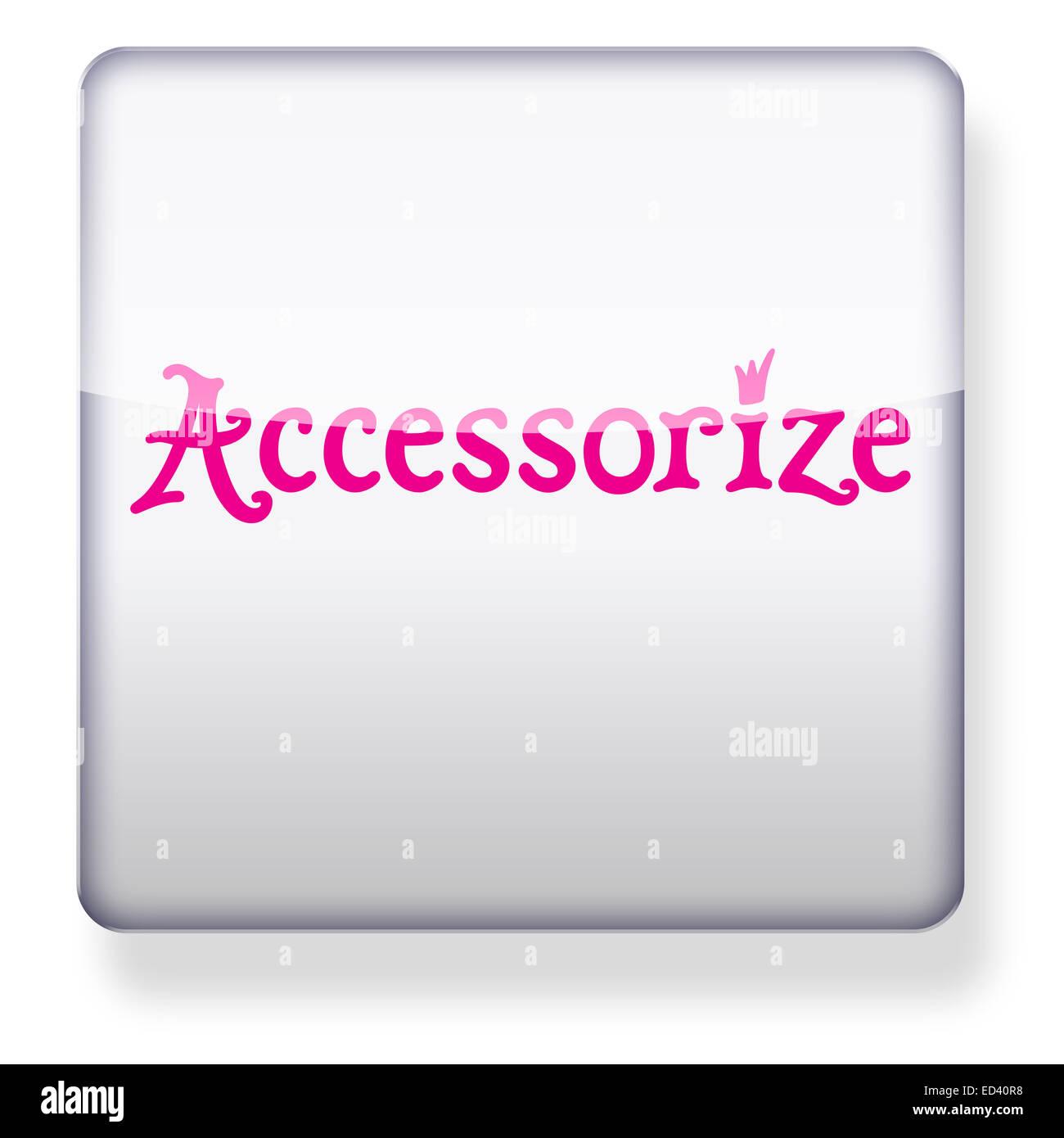 Accessorize logo as an app icon. Clipping path included Stock Photo Alamy