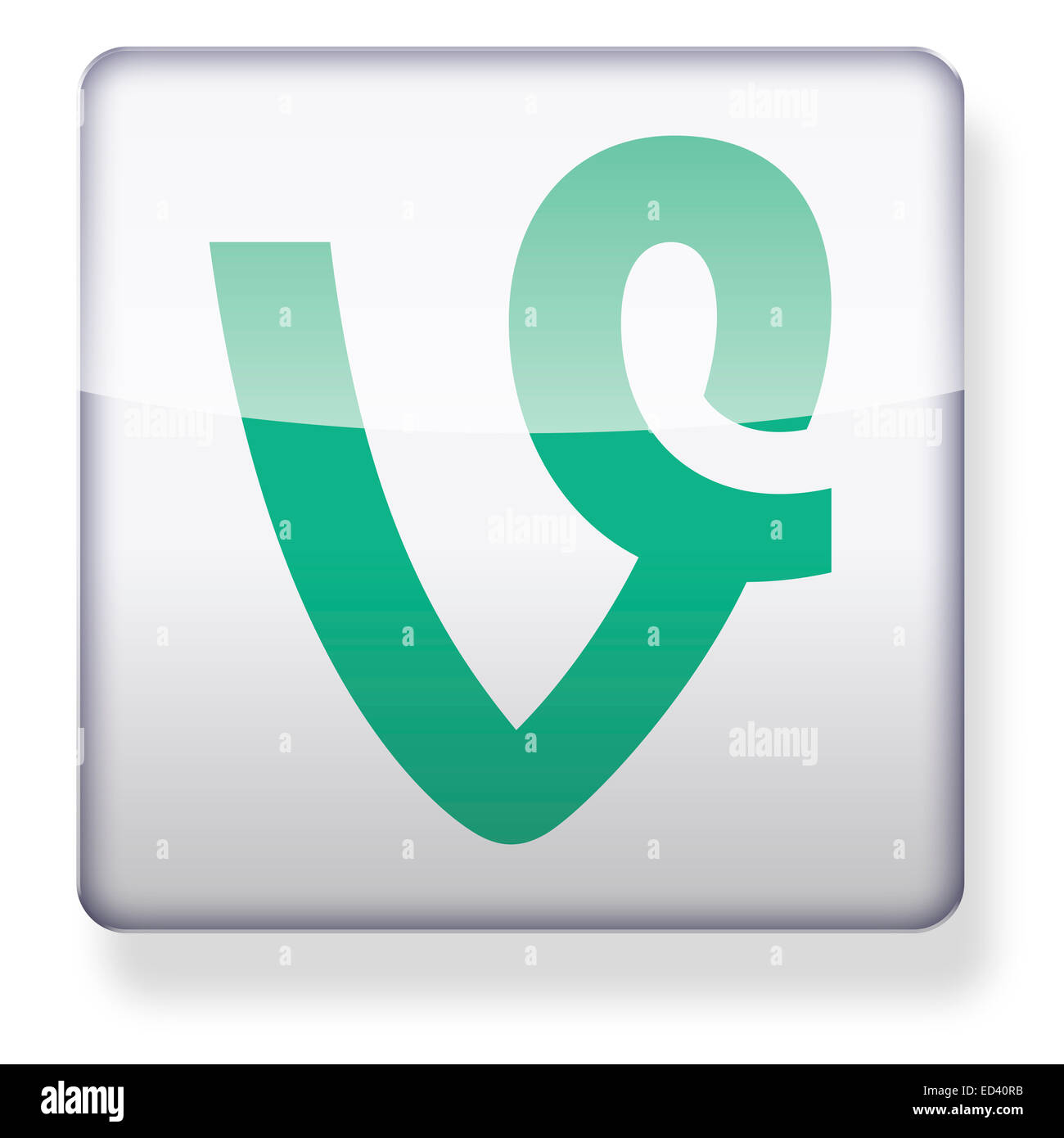 Vine logo as an app icon. Clipping path included Stock Photo Alamy