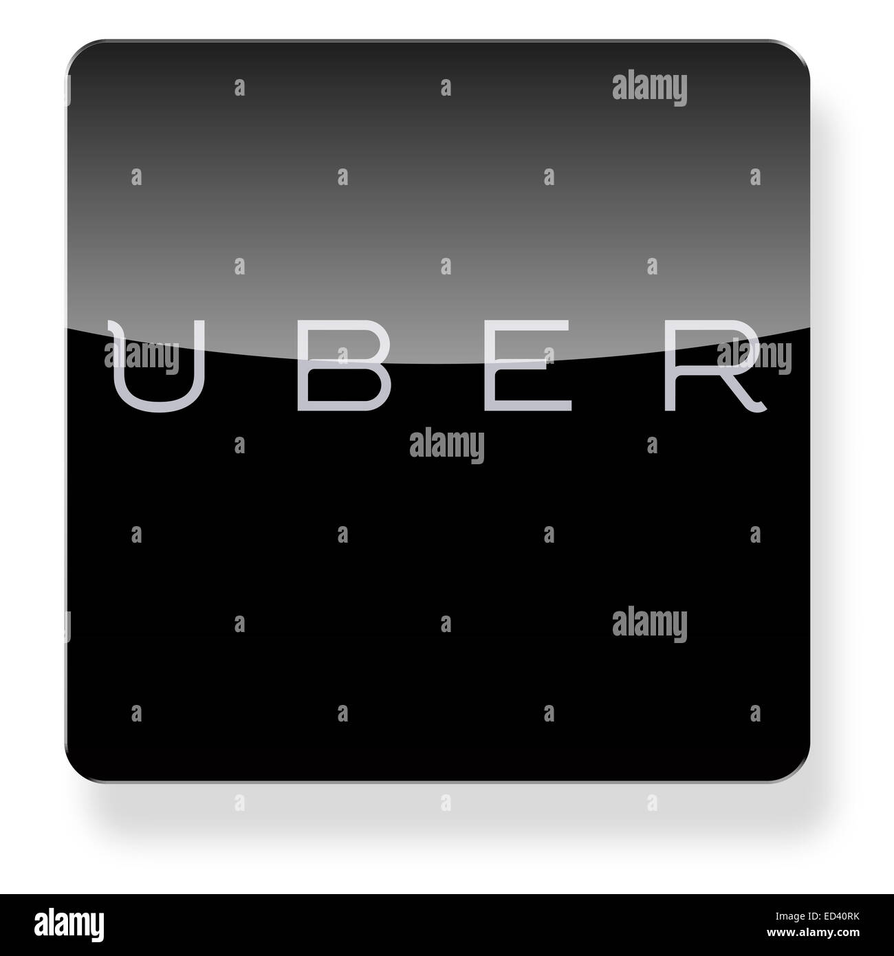 Uber as an app icon. Clipping path included. Stock Photo