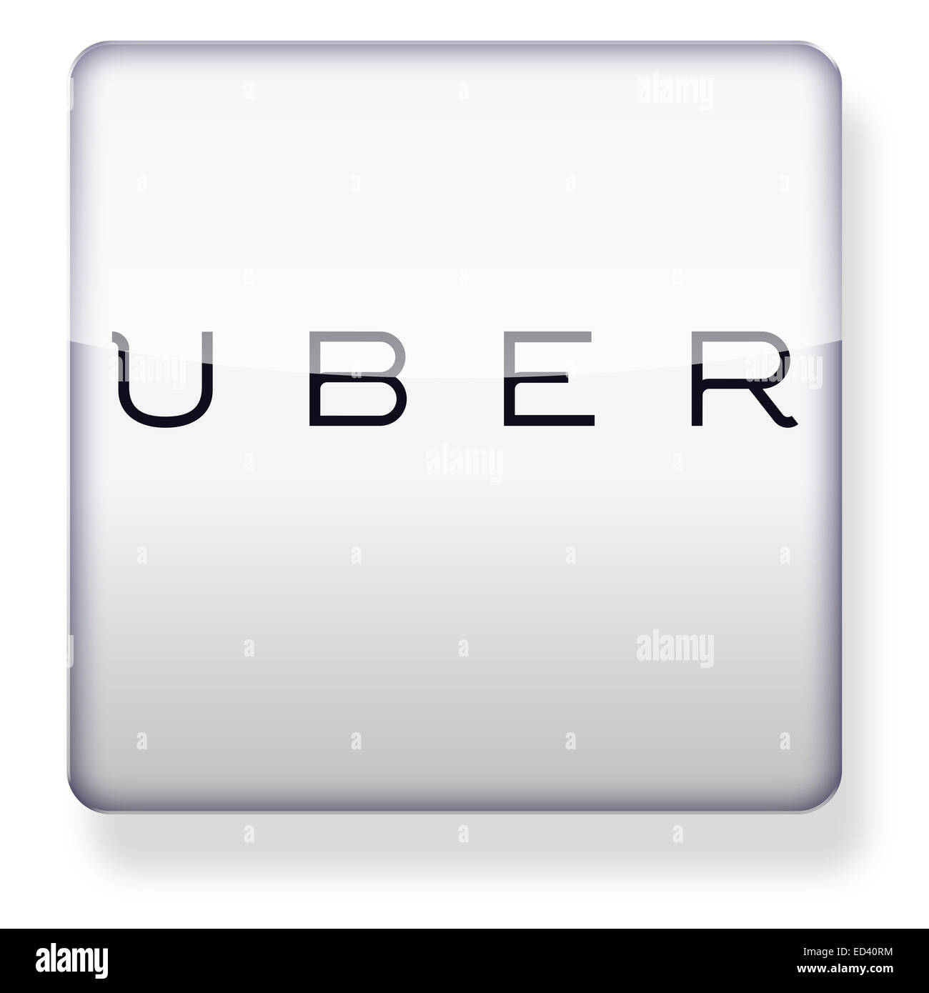 Uber as an app icon. Clipping path included. Stock Photo