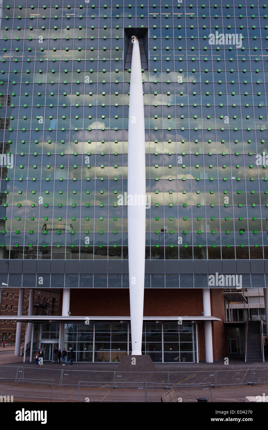 Office building skyscraper modern architecture in city downtown of Rotterdam, Holland, Netherlands. Stock Photo