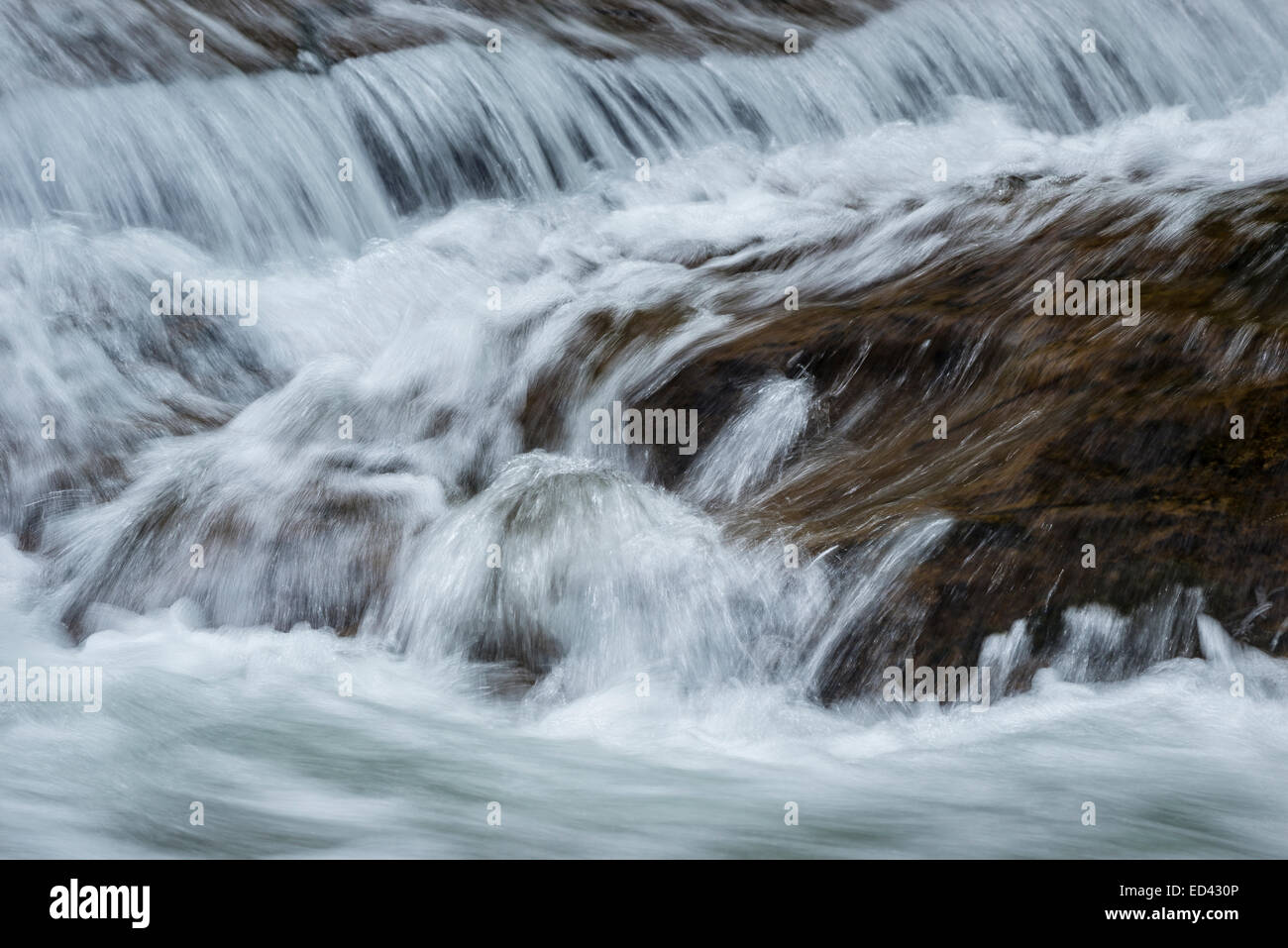 Cascading waterfalls on Sweet Creek, Siuslaw National Forest, Oregon. Stock Photo