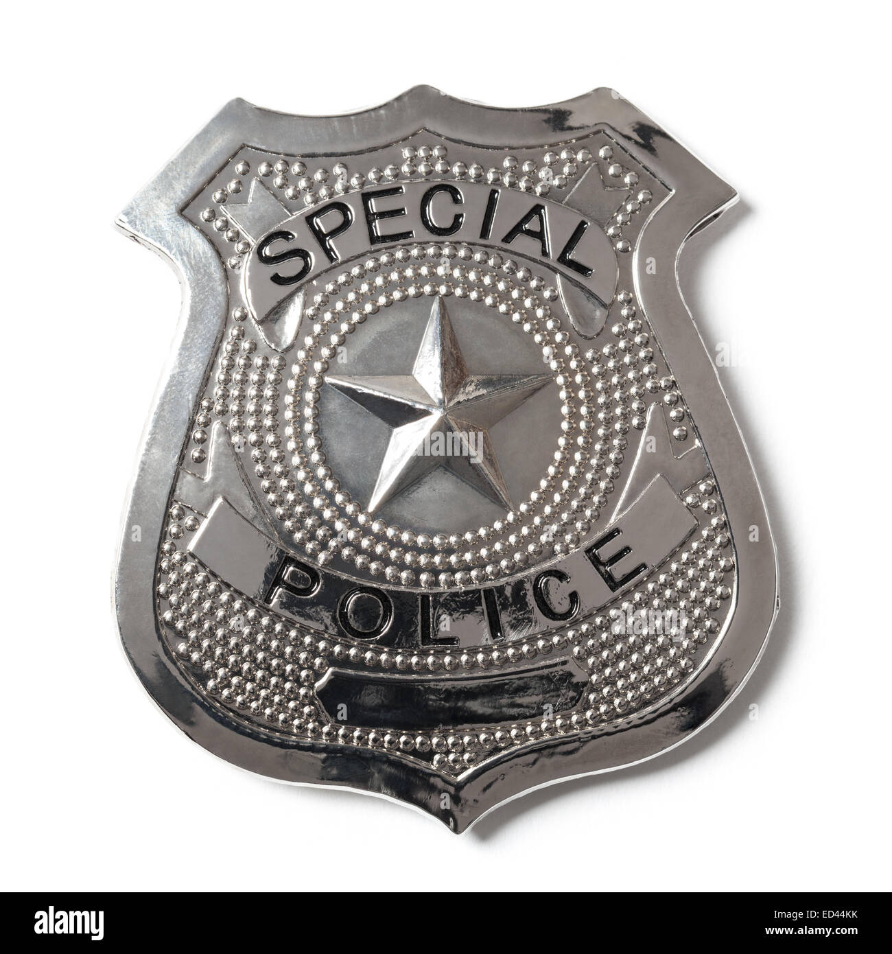 Smiffy's-34040 Police Badge Placa de policía, en Cartera, Color Plata, No  es Applicable (34040)