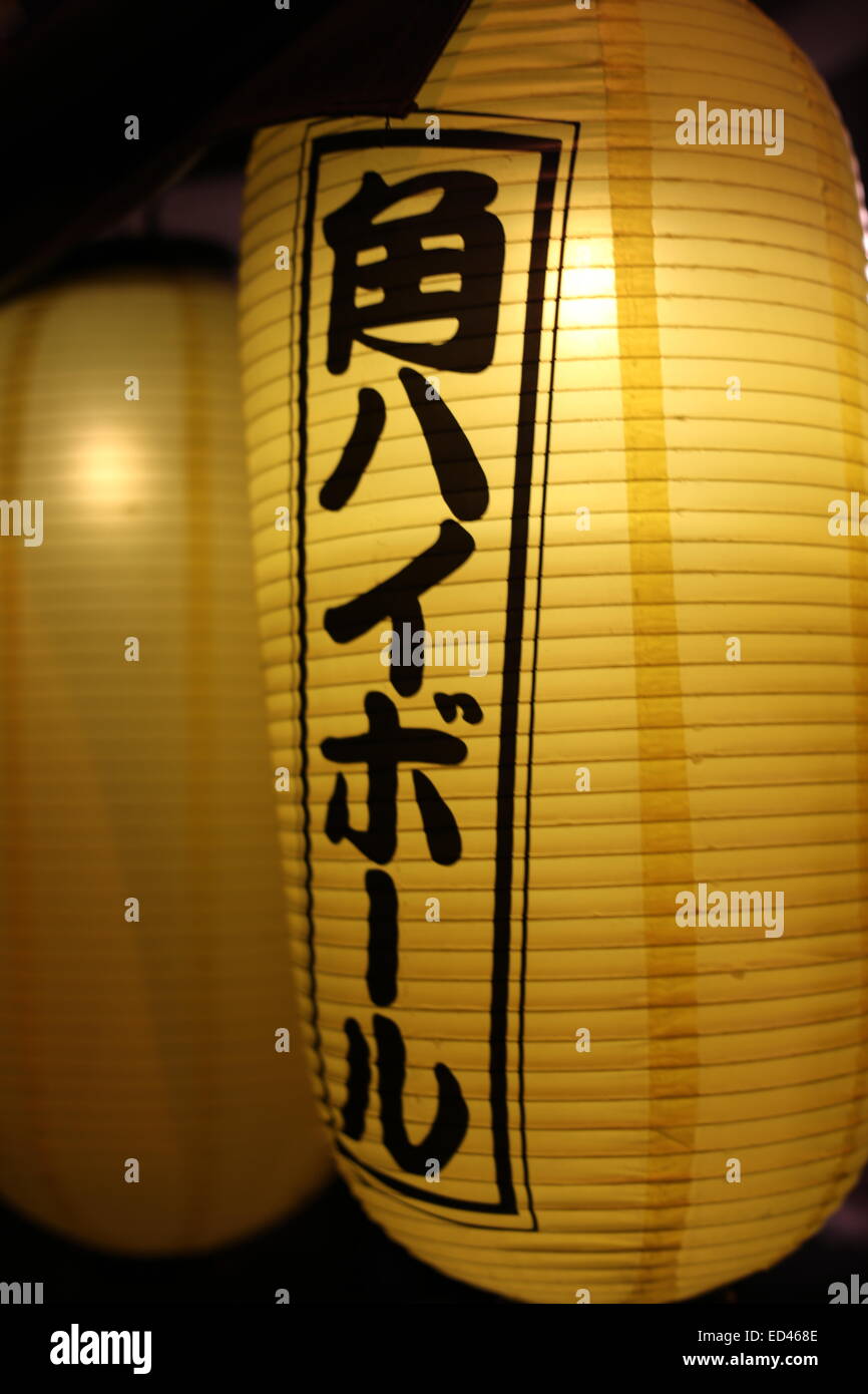 This image of Japanese lanterns at night was captured in Shinjuku