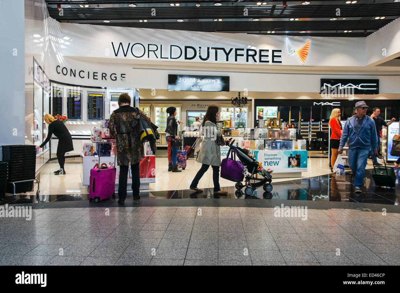World Duty Free shop at London Stansted Airport Essex England United Kingdom UK Stock Photo
