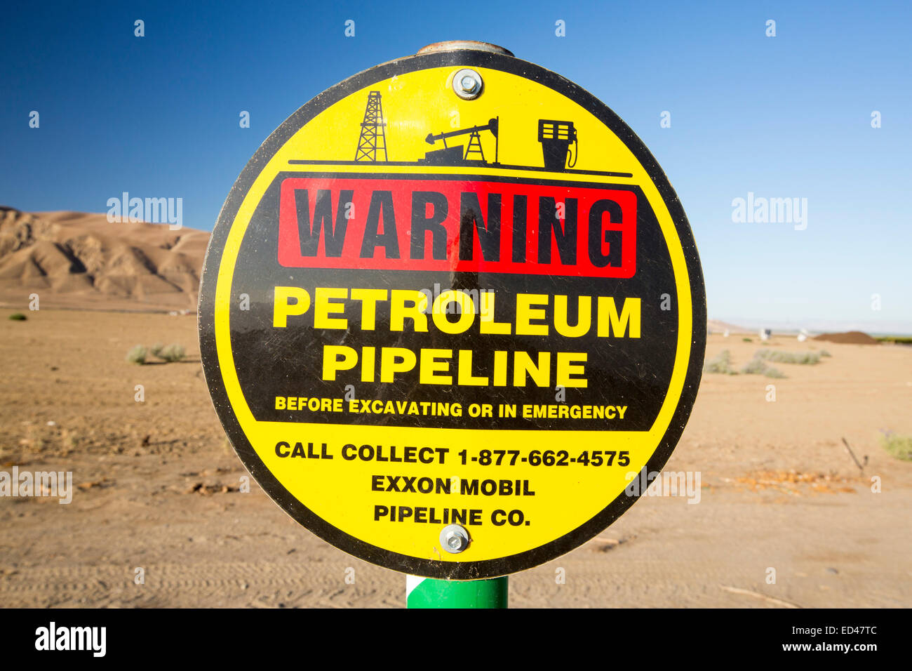 A petroleum pipeline from the Kern River oil filed near Bakersfield