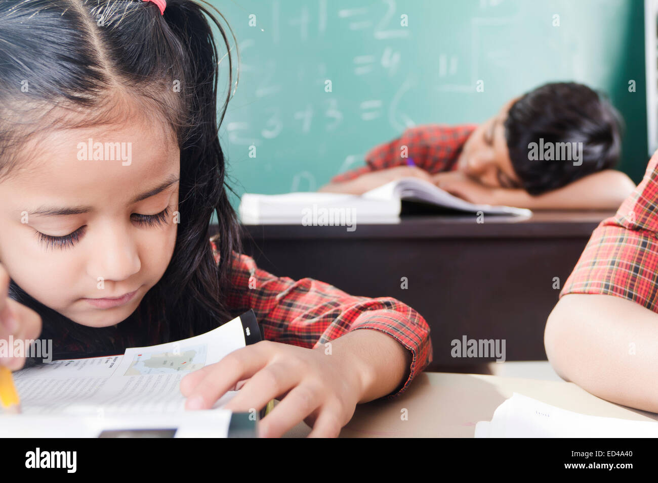 indian children schooll studens Study Stock Photo