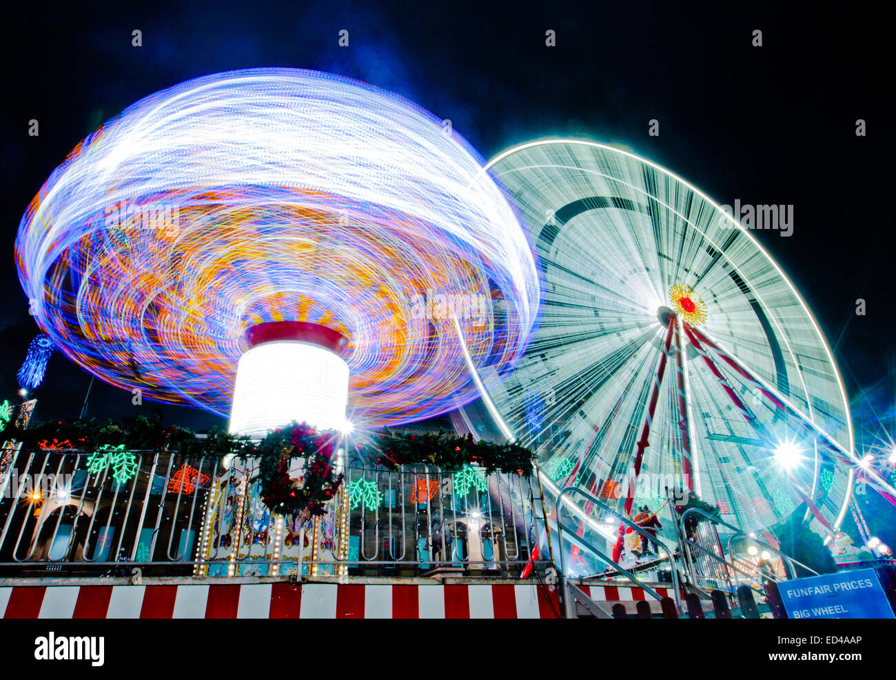 fairground rides in George Square ,Glasgow, Scotland, UK Stock Photo ...