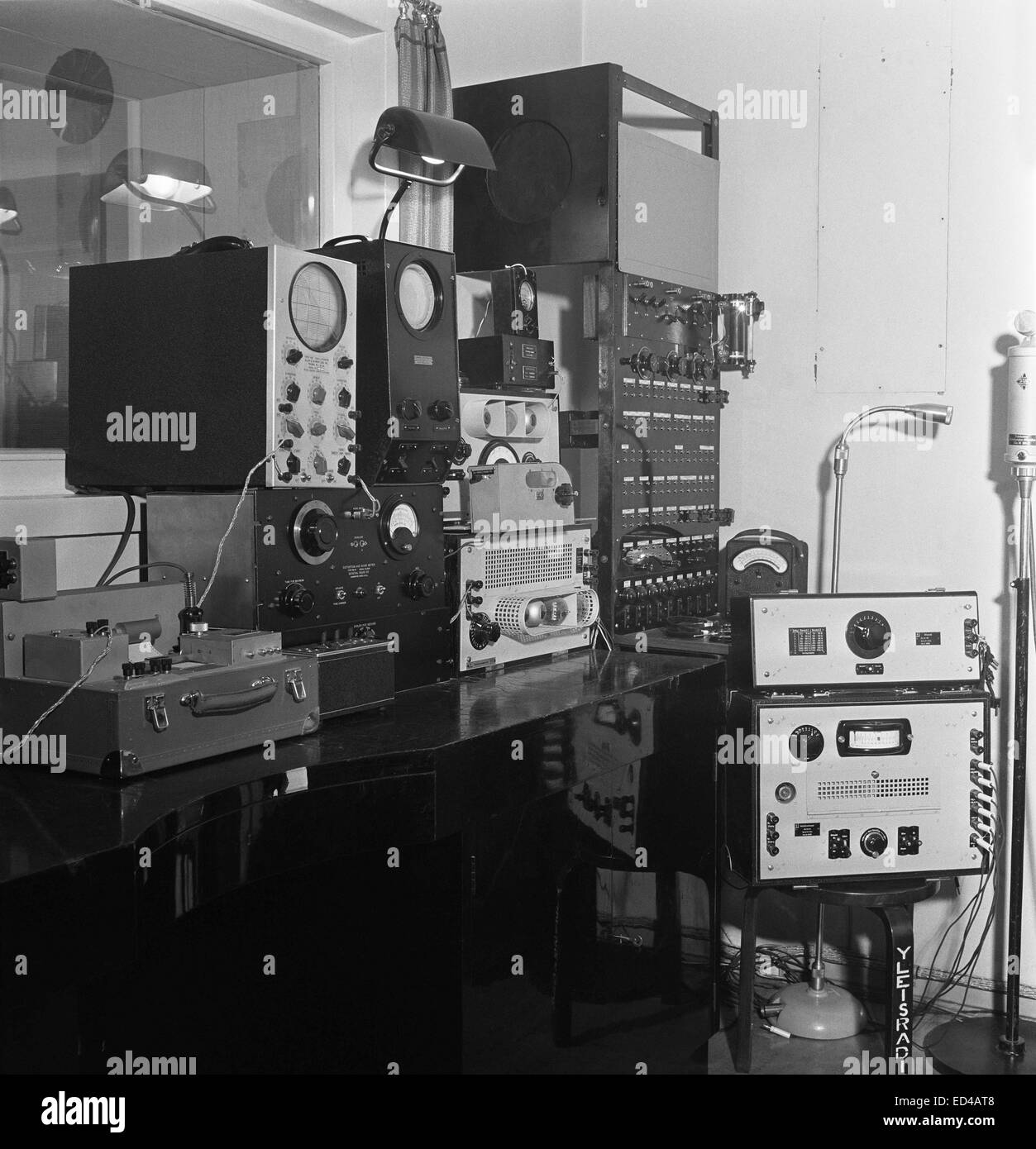 Equipment of Yleisradio's workshop's laboratory, ca. 1938 Stock Photo