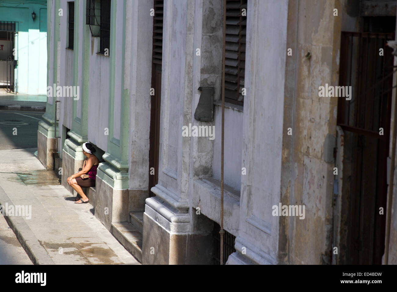 Typical Street of Havana Stock Photo