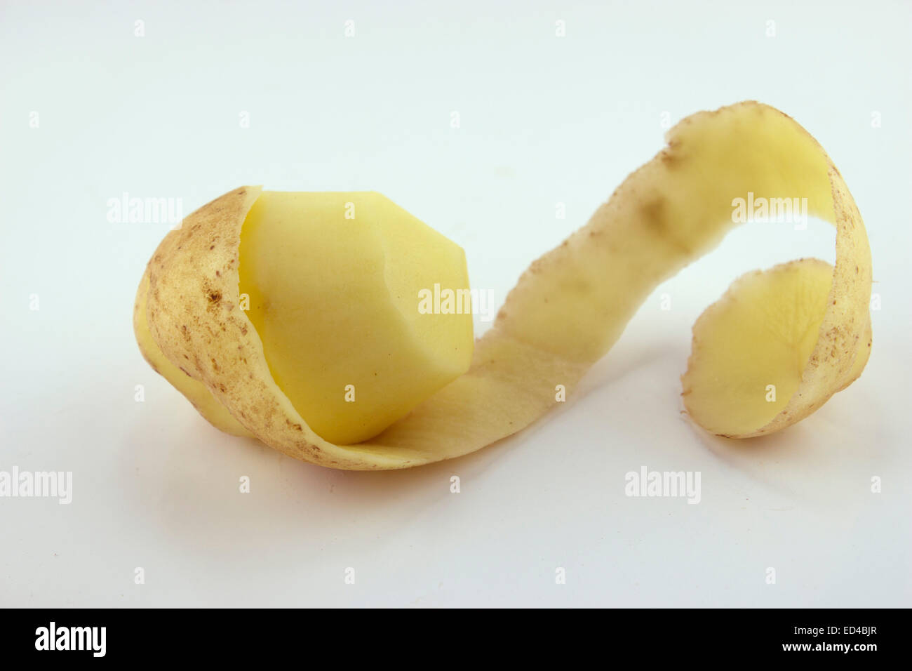 Potato peel isolated on a white background Stock Photo