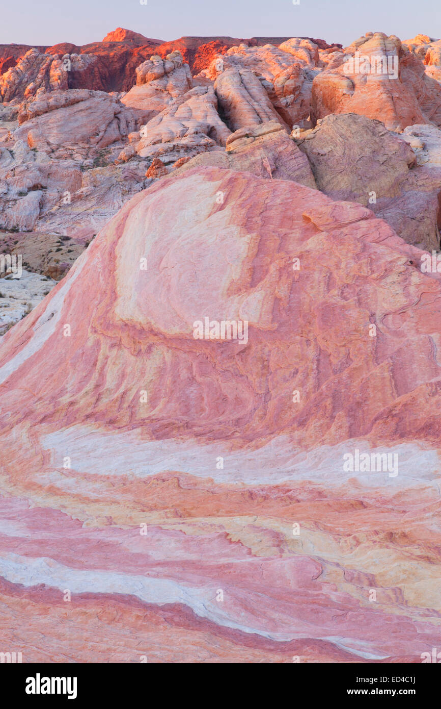 Colorful sandstone, Valley of Fire State Park, near Las Vegas, Nevada. Stock Photo