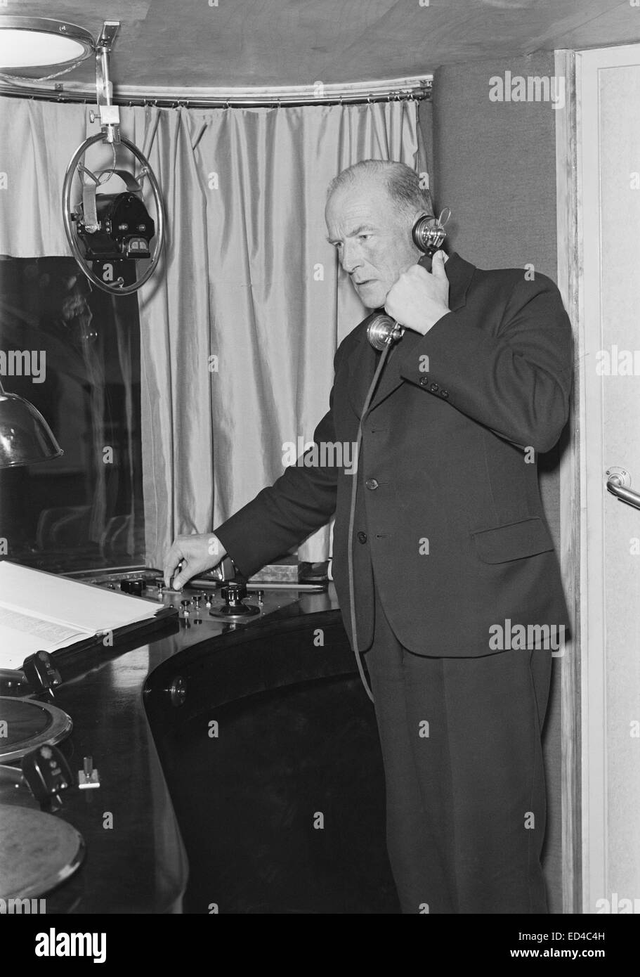Radio reporter Alexis af Enehjelm, 1930s. Stock Photo