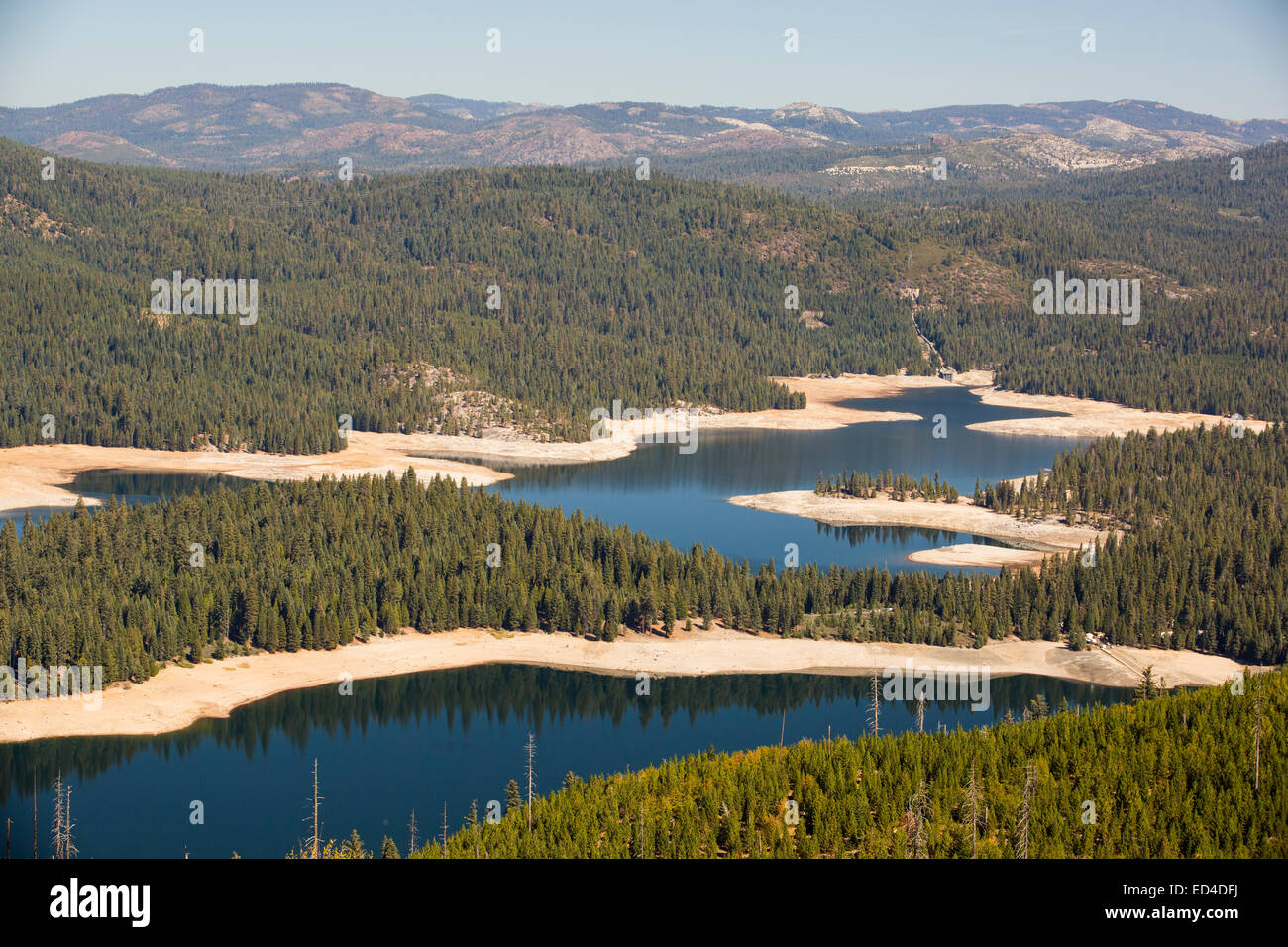 The ice house lake in drought conditions in the El Dorado National