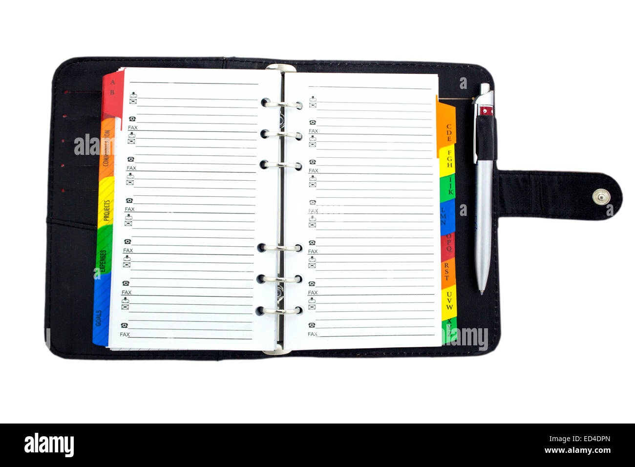 Blank notebook, copybook, personal organizer on white Stock Photo Alamy